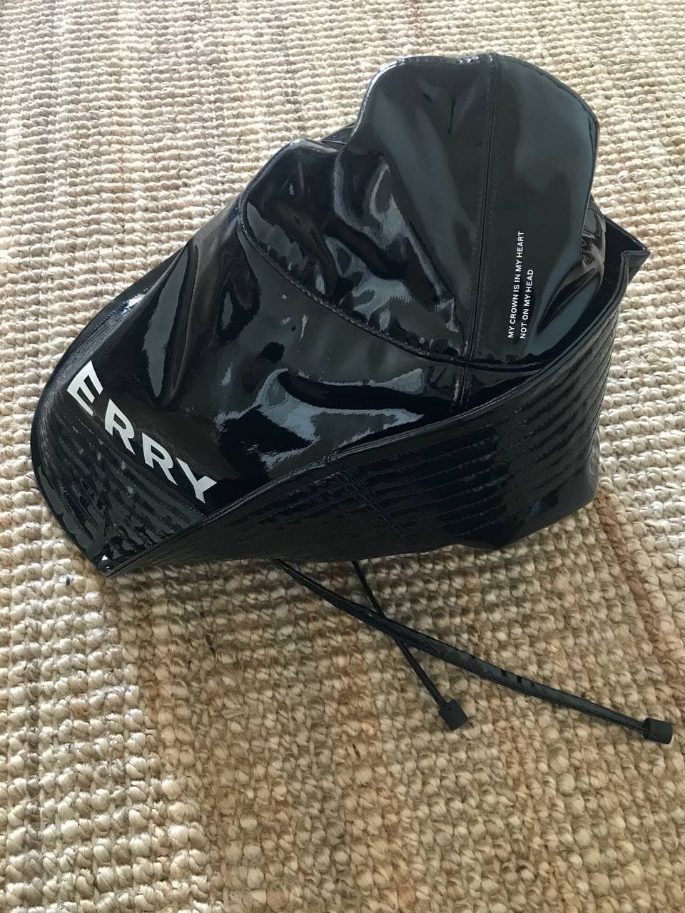Burberry Burberry Vinyl Rain Hat from SS19 by Ricardo Tisci (0148) Size ONE SIZE - 3 Thumbnail