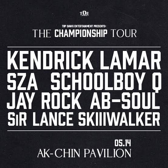 Kendrick Lamar 2018 TDE The Championship Tour “Kendrick Lamar” Tee Size US M / EU 48-50 / 2 - 8 Thumbnail