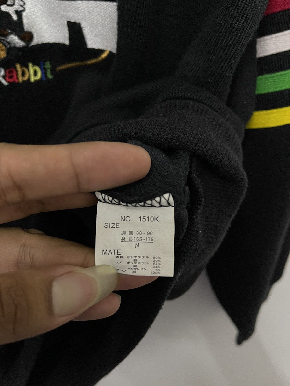 Japanese Brand × Vintage Vintage Rocky Rabbit Big Logo Rainbow Half Zip Sweatshirt Size US M / EU 48-50 / 2 - 7 Thumbnail