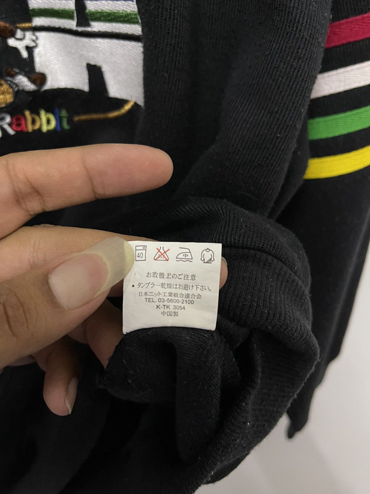 Japanese Brand × Vintage Vintage Rocky Rabbit Big Logo Rainbow Half Zip Sweatshirt Size US M / EU 48-50 / 2 - 8 Thumbnail