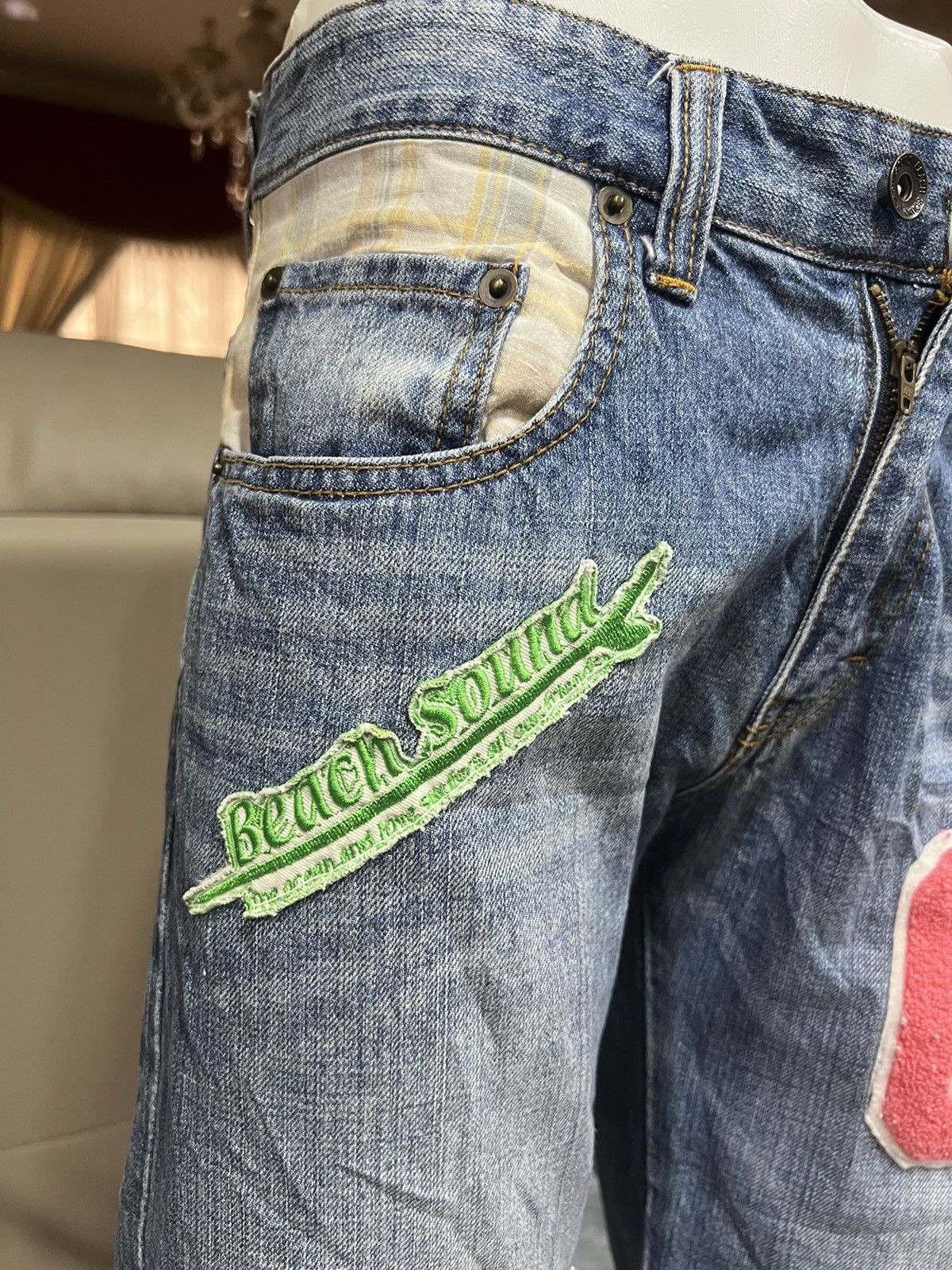 Japanese Brand × Vintage Vintage Beach Sound Patch Short Pant Size US 31 - 7 Thumbnail