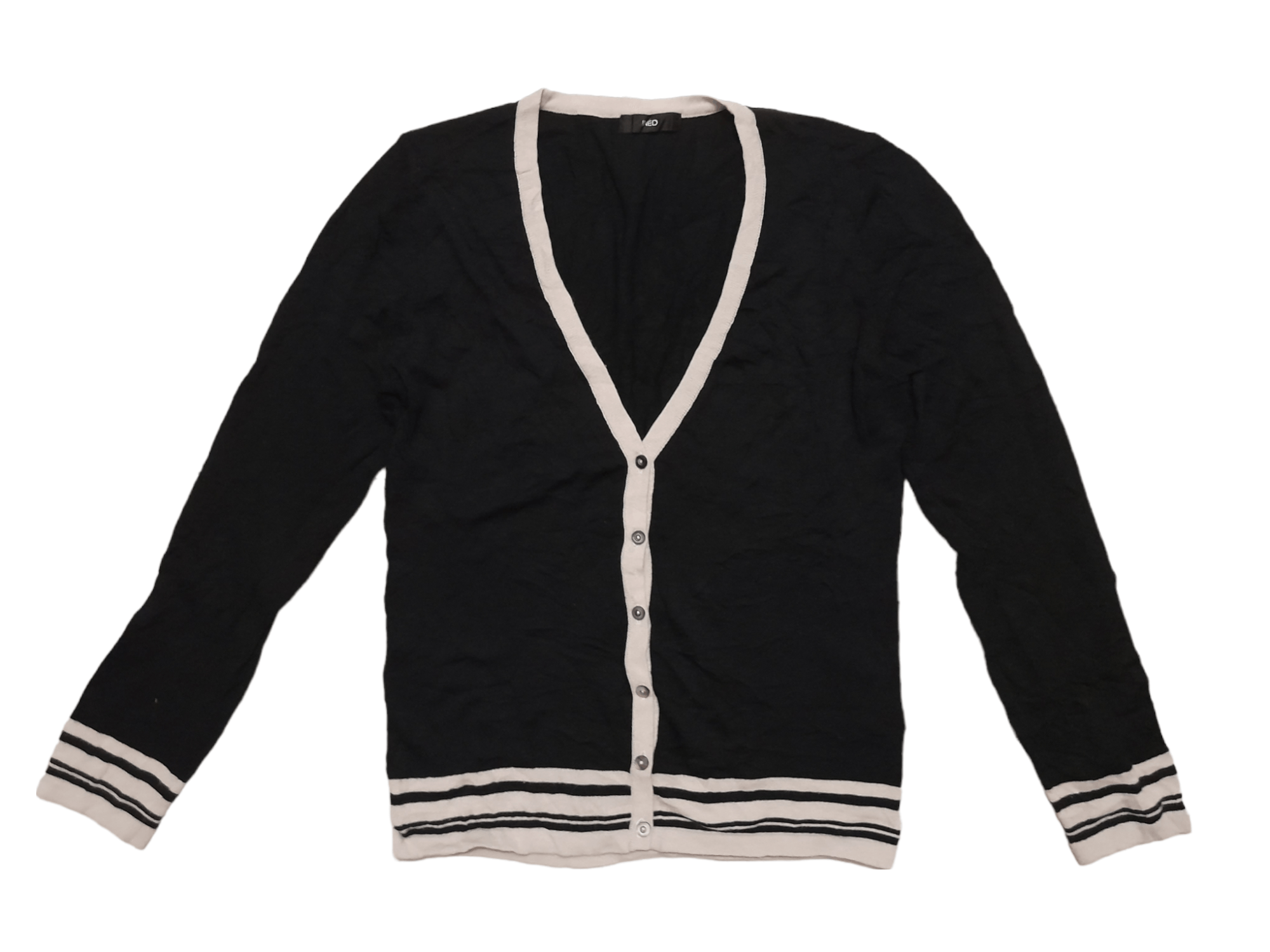 Designer × Yohji Yamamoto Ined Yohji Yamamoto Cardigan Sweater (E469) Size S / US 4 / IT 40 - 1 Thumbnail