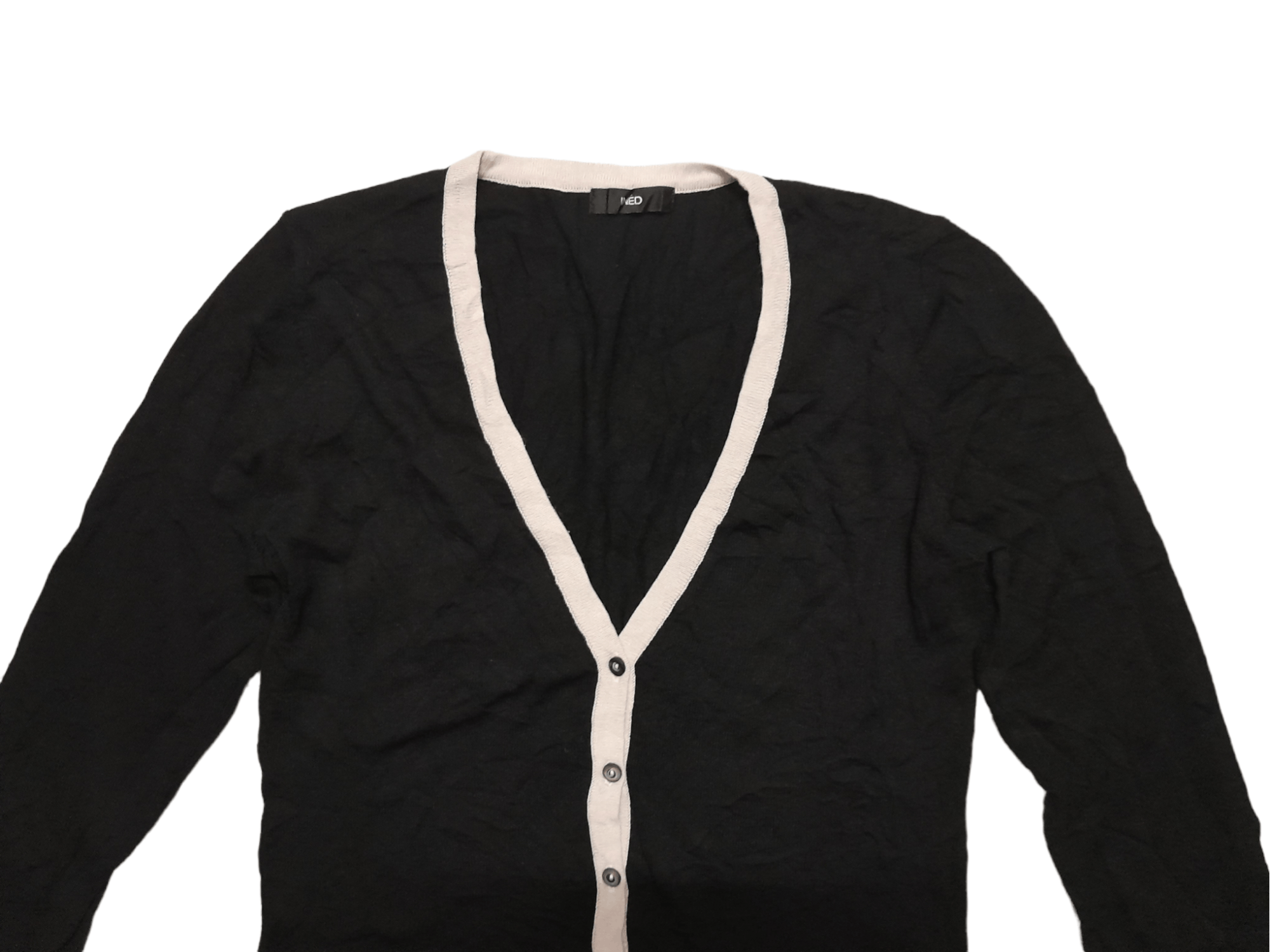 Designer × Yohji Yamamoto Ined Yohji Yamamoto Cardigan Sweater (E469) Size S / US 4 / IT 40 - 2 Thumbnail