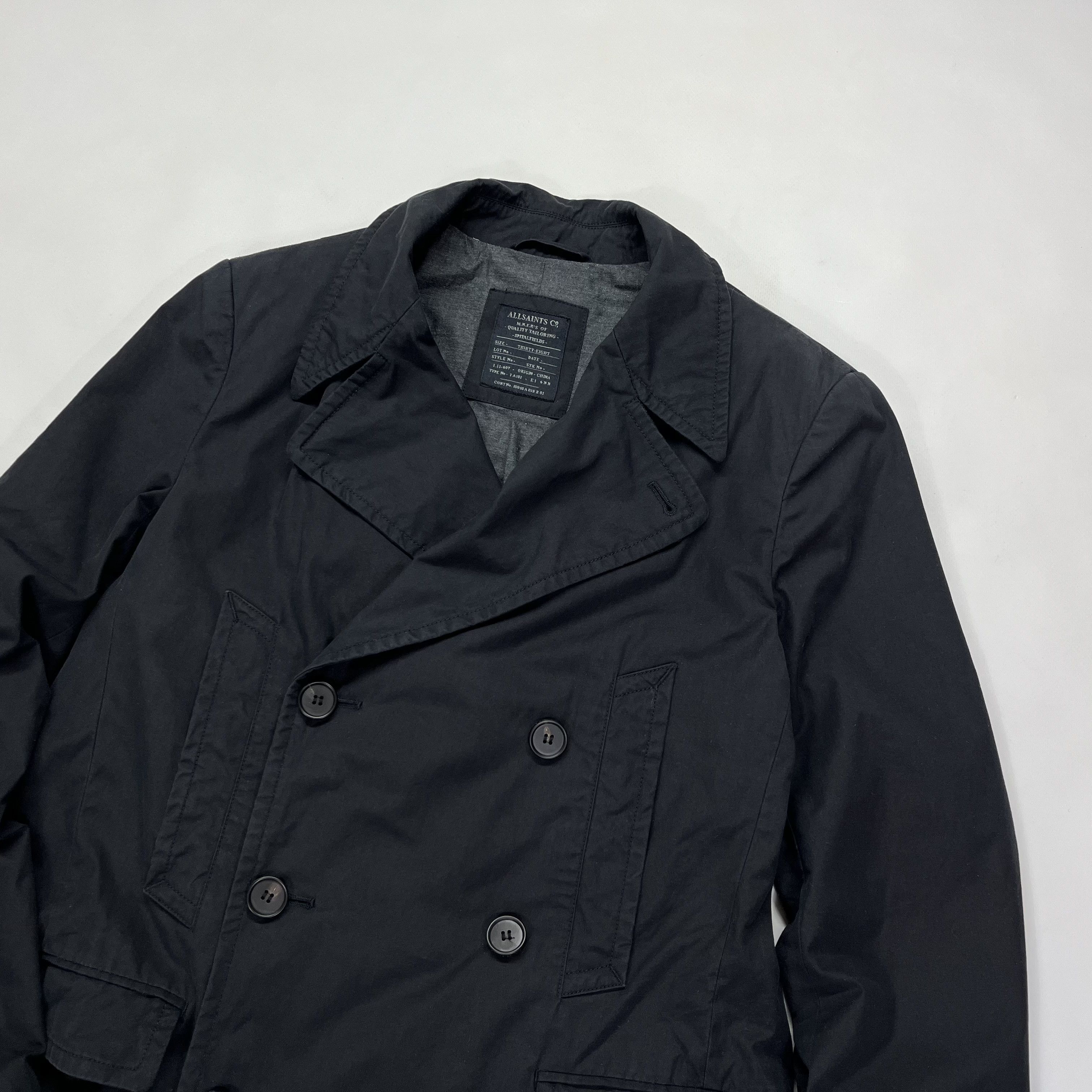 Designer Allsaints viper Trench Coat Cotton Size US S / EU 44-46 / 1 - 2 Thumbnail