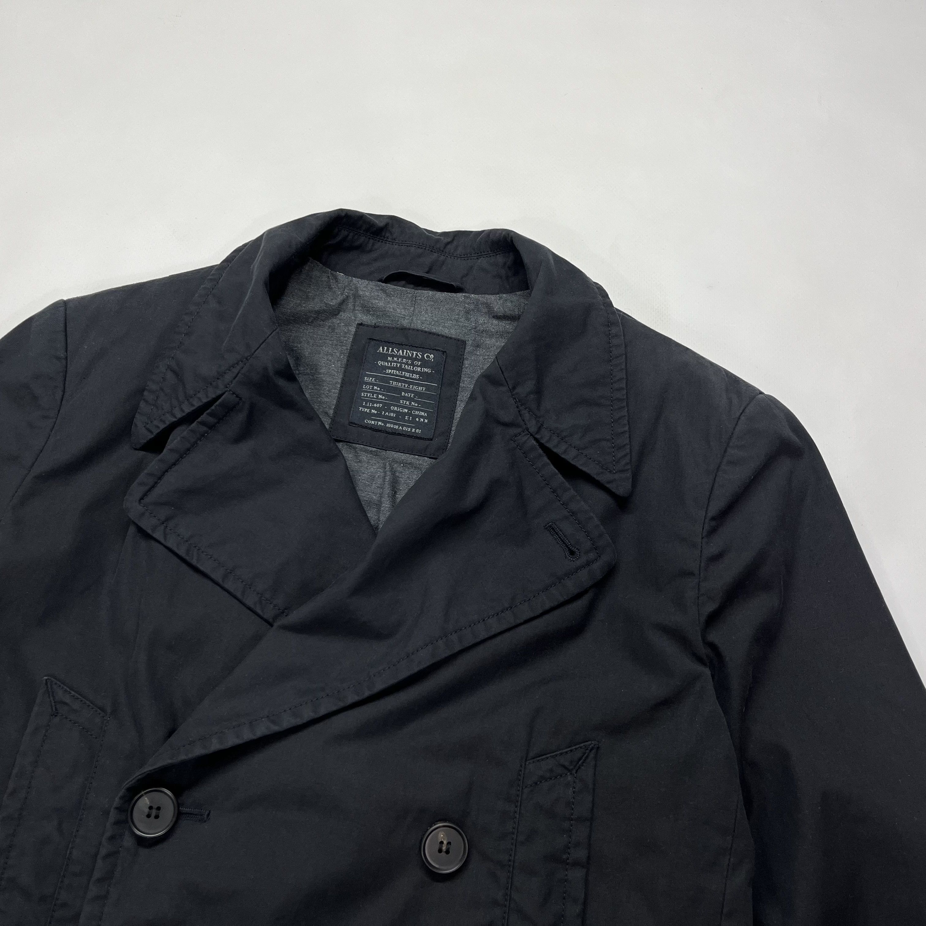 Designer Allsaints viper Trench Coat Cotton Size US S / EU 44-46 / 1 - 3 Thumbnail