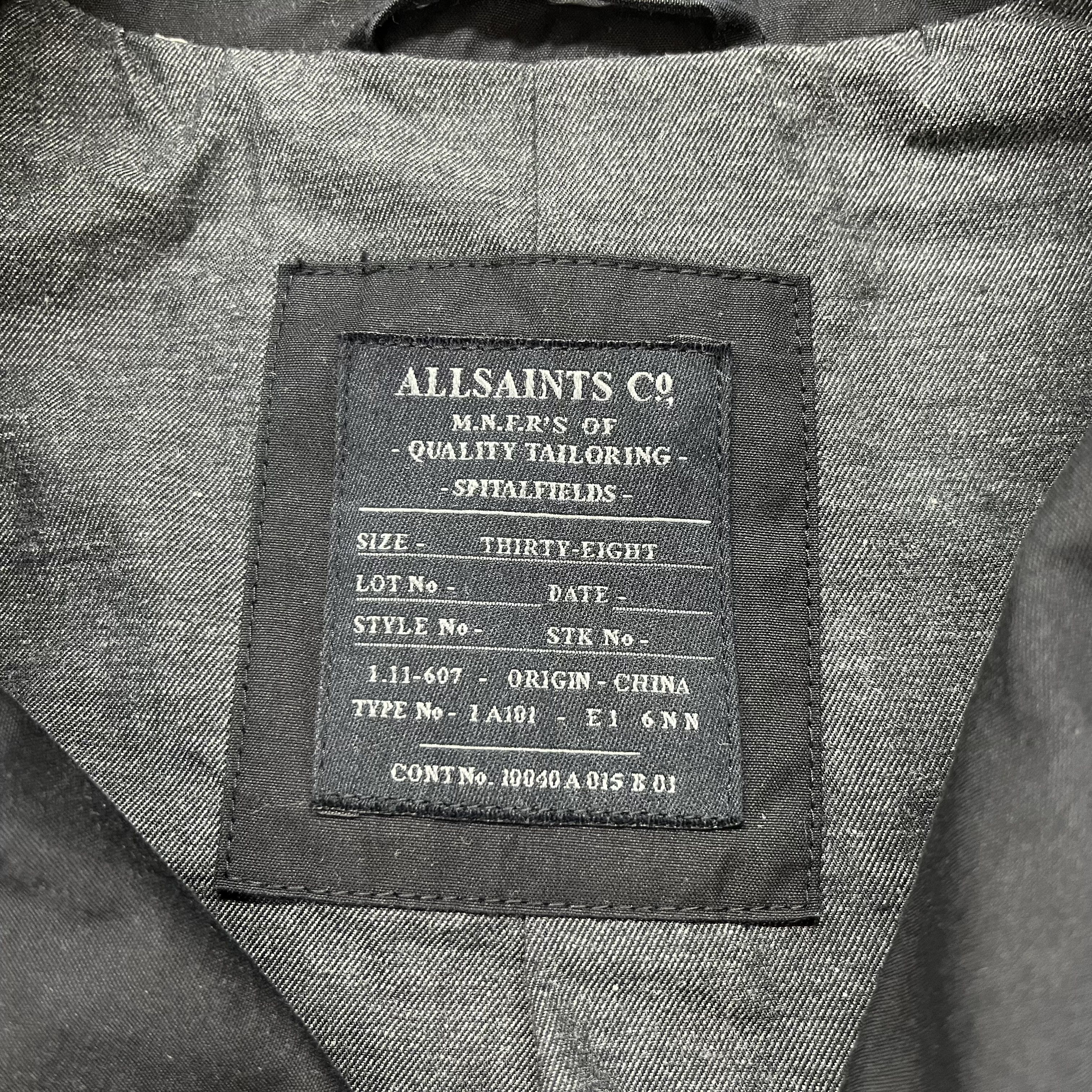 Designer Allsaints viper Trench Coat Cotton Size US S / EU 44-46 / 1 - 6 Thumbnail