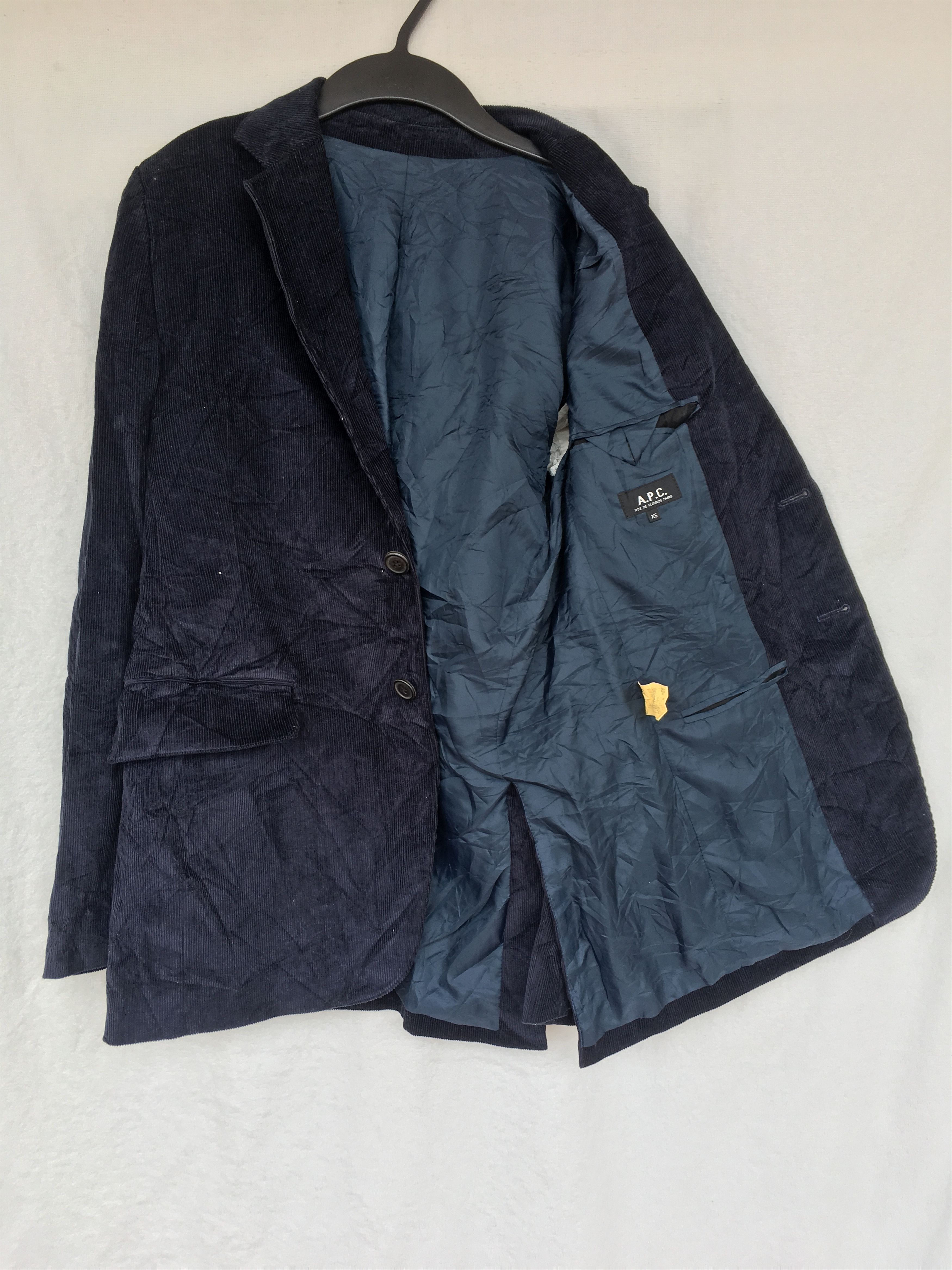 A.P.C. dark blue corduroy blazer Size US XS / EU 42 / 0 - 10 Thumbnail