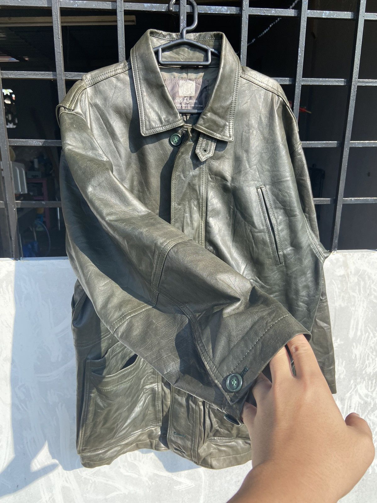 Genuine Leather 🔥Fast Sale🔥Vintage Mc Roman Leather Jacket Size US L / EU 52-54 / 3 - 2 Thumbnail