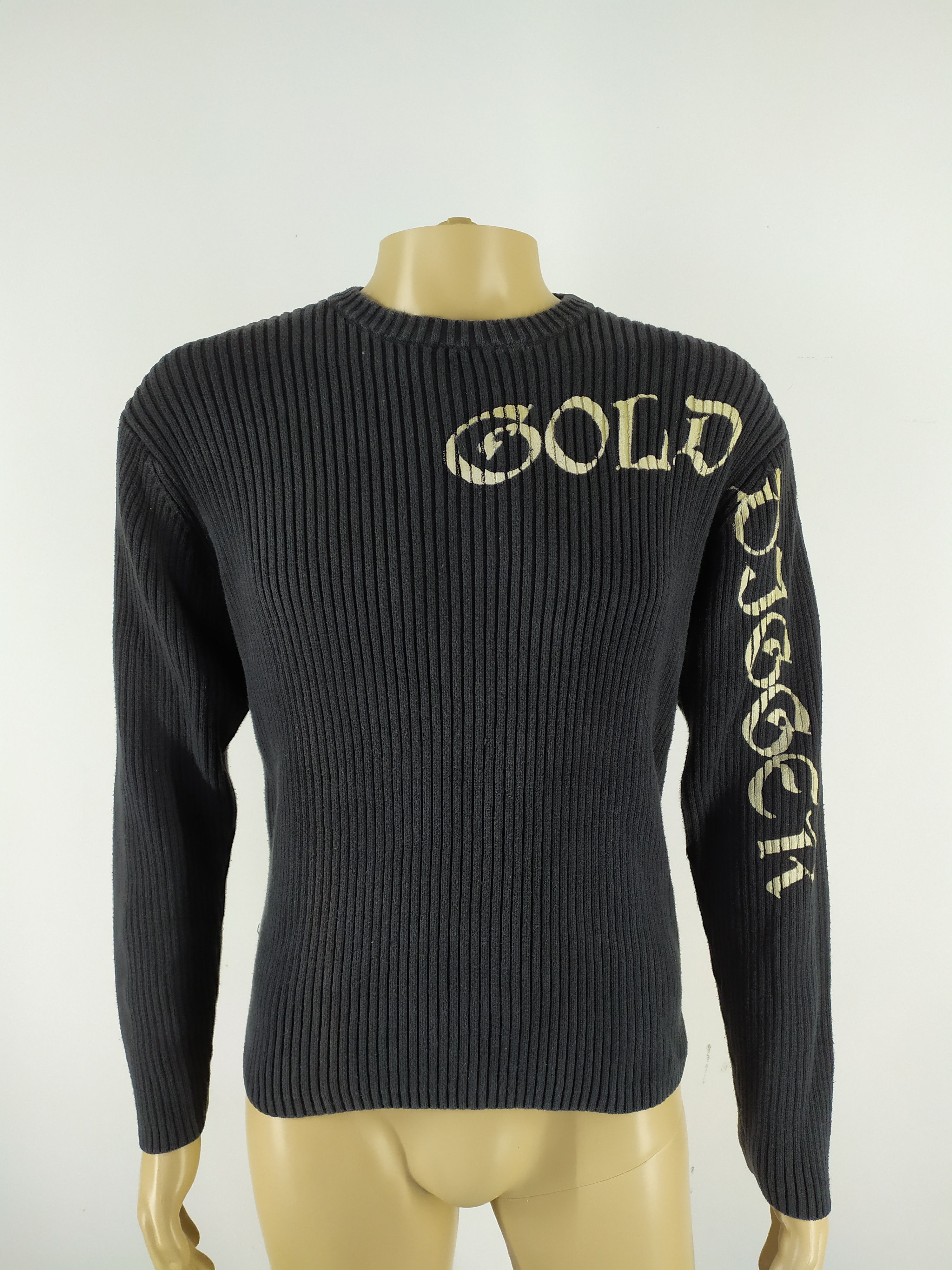 Seditionaries × Vintage ViVntage black Striped Knitwear Sweter Print Logo Size US S / EU 44-46 / 1 - 1 Thumbnail
