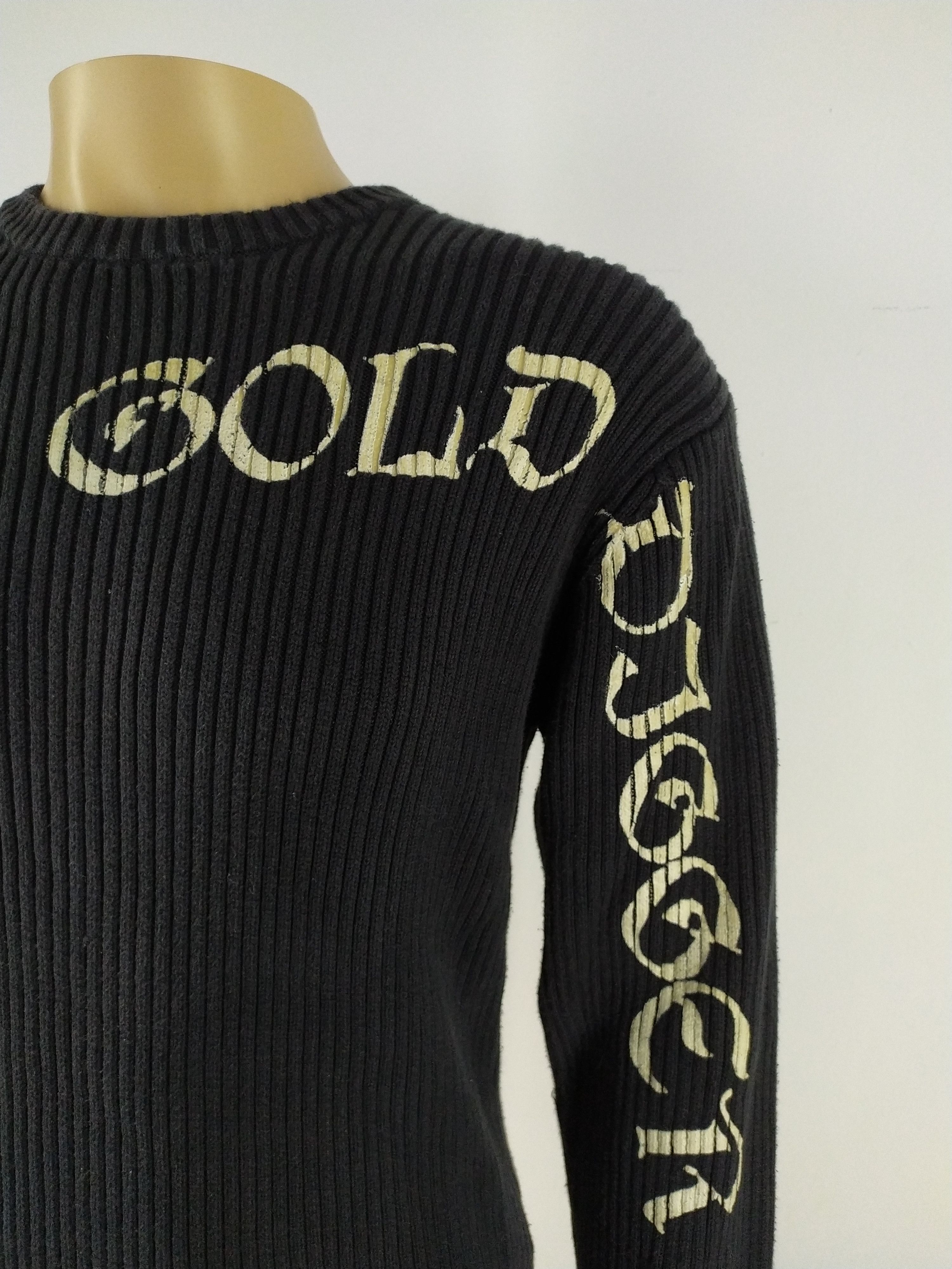 Seditionaries × Vintage ViVntage black Striped Knitwear Sweter Print Logo Size US S / EU 44-46 / 1 - 2 Thumbnail