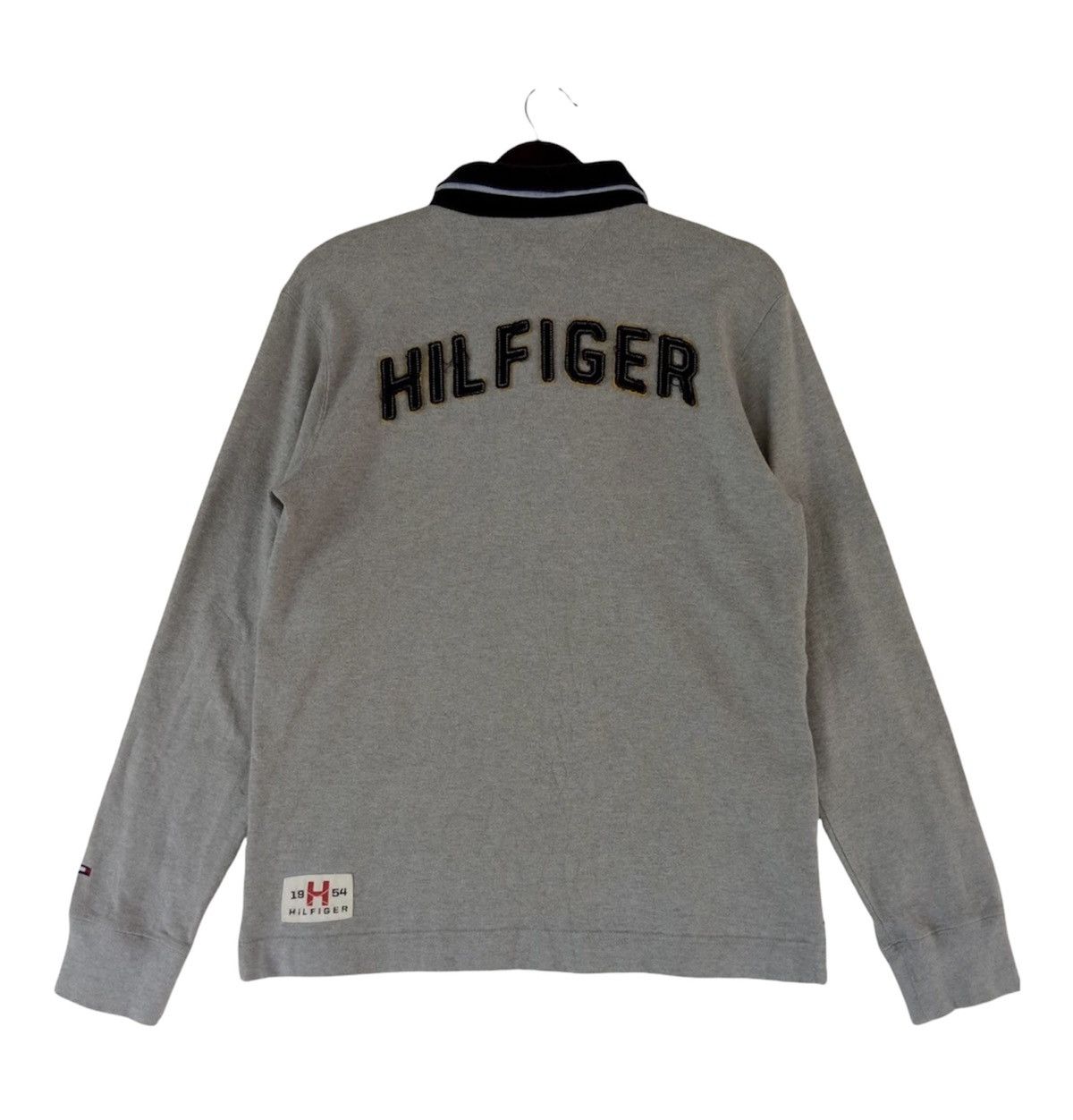 Tommy Hilfiger TOMMY HILFIGER Longsleeve big logo streetwear polo shirt Size US L / EU 52-54 / 3 - 2 Thumbnail