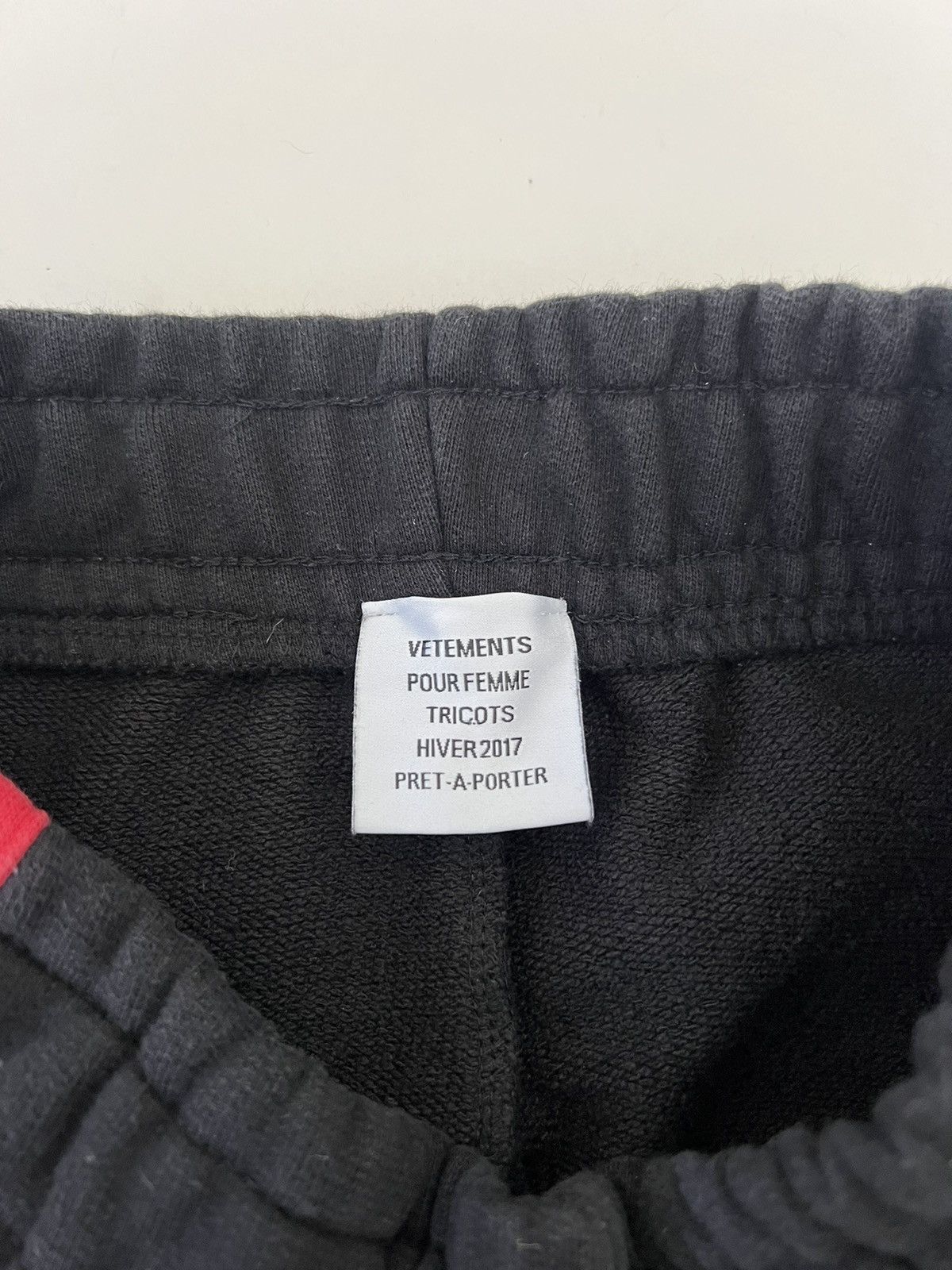 Vetements AW17 Black Side-striped Wide-leg Sweatpants Size US 28 / EU 44 - 8 Thumbnail