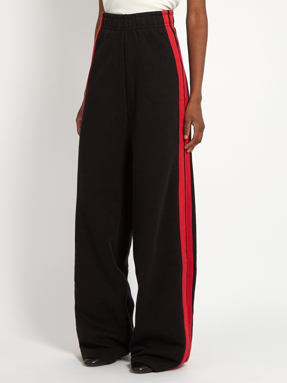 Vetements AW17 Black Side-striped Wide-leg Sweatpants Size US 28 / EU 44 - 4 Thumbnail