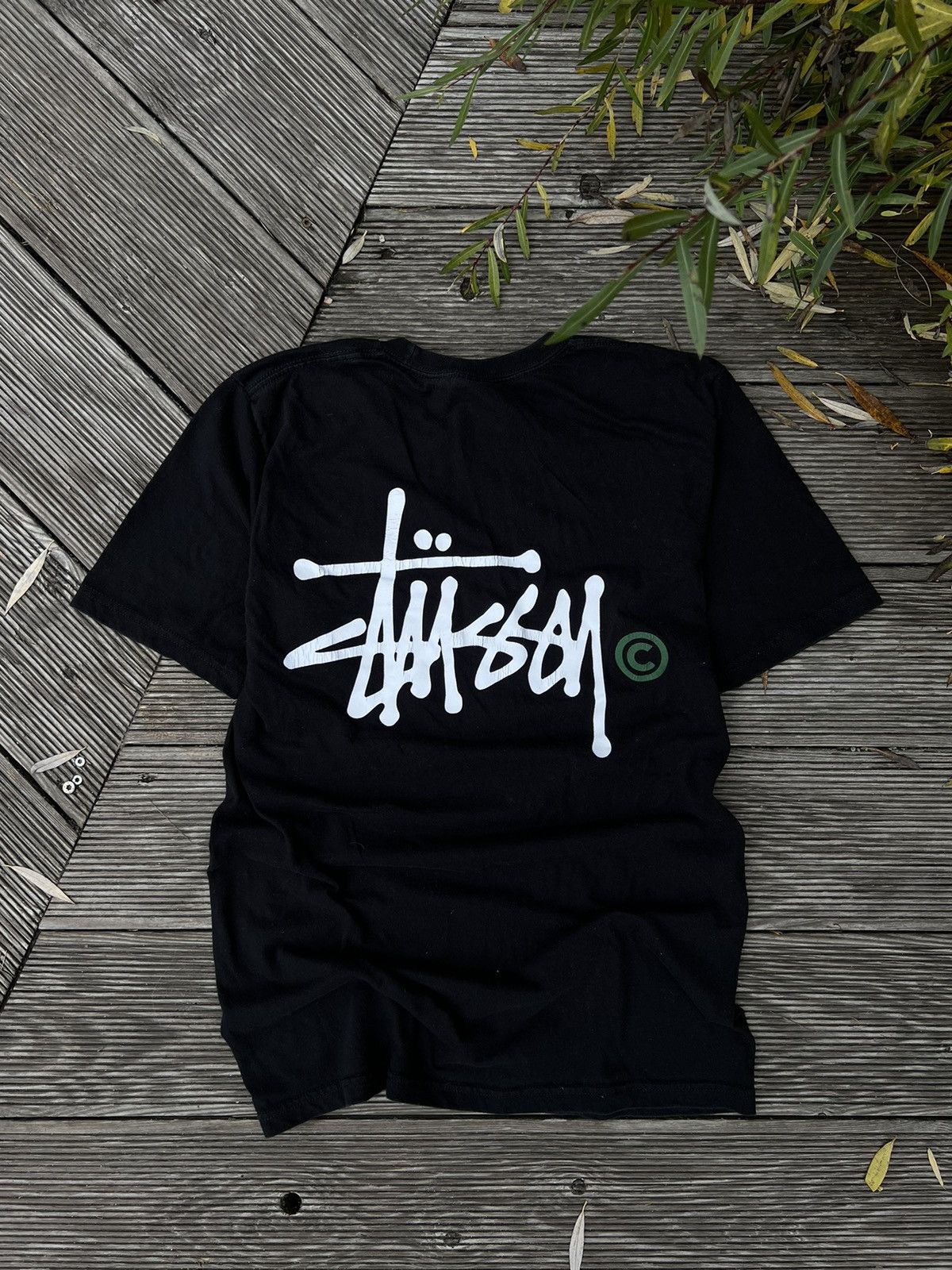 Stussy × Vintage •Free shipping•Vintage Y2K Stussy classic script logo tshirt Size US S / EU 44-46 / 1 - 2 Thumbnail