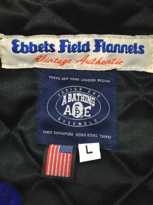 Bape Bape X Ebbets Field Field Flannels Varsity Jacket, in Blue