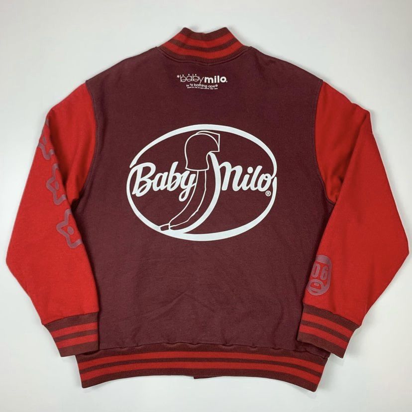 Bape 2006 Baby Milo Cotton Varsity in Tonal Reds ❤️ Size US L / EU 52-54 / 3 - 2 Thumbnail