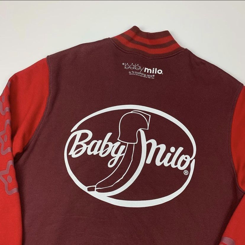 Bape 2006 Baby Milo Cotton Varsity in Tonal Reds ❤️ Size US L / EU 52-54 / 3 - 4 Thumbnail