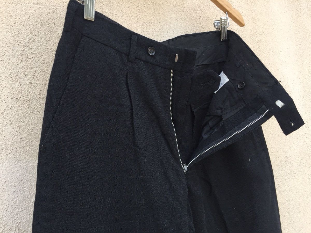 image of Comme Des Garcons Cdg Homme Heavy Wool Gabardine Trousers in Black, Men's (Size 28)