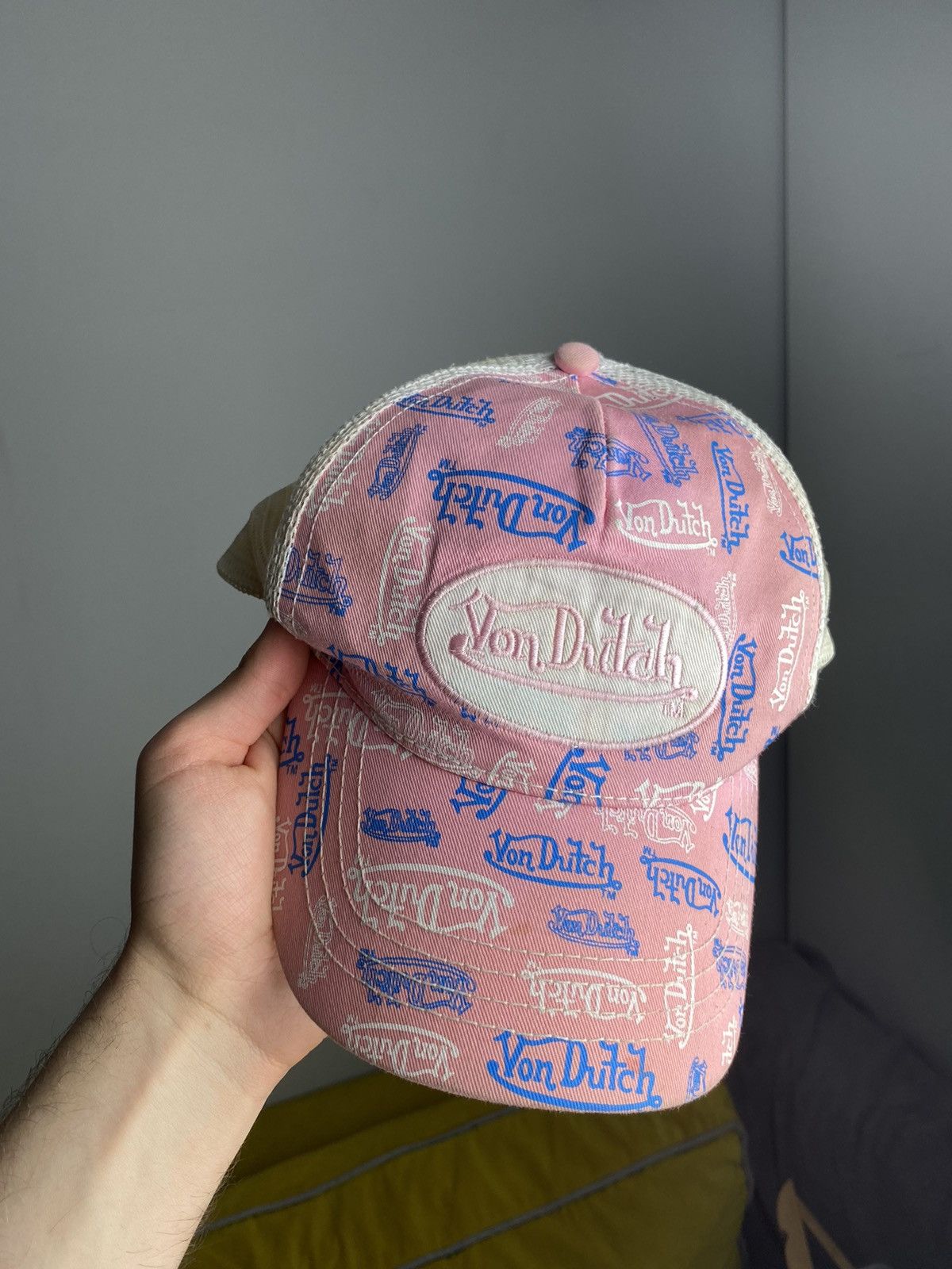 Von Dutch Rare Von Dutch Multi Logo Trucker Hat Y2K Drip Streetwear Size ONE SIZE - 2 Thumbnail