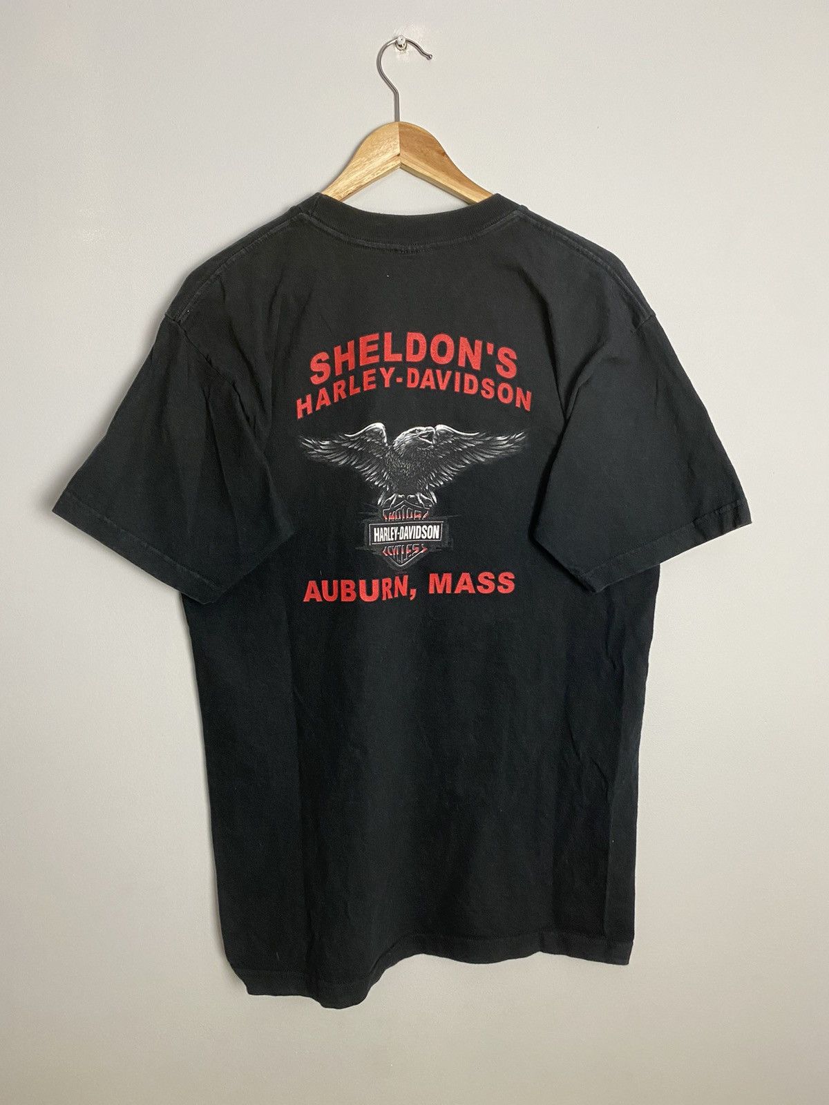 Harley Davidson Vintage 2004 Harley Daivdson Motorcycle Tshirt Auburn Mass Size US XL / EU 56 / 4 - 2 Thumbnail