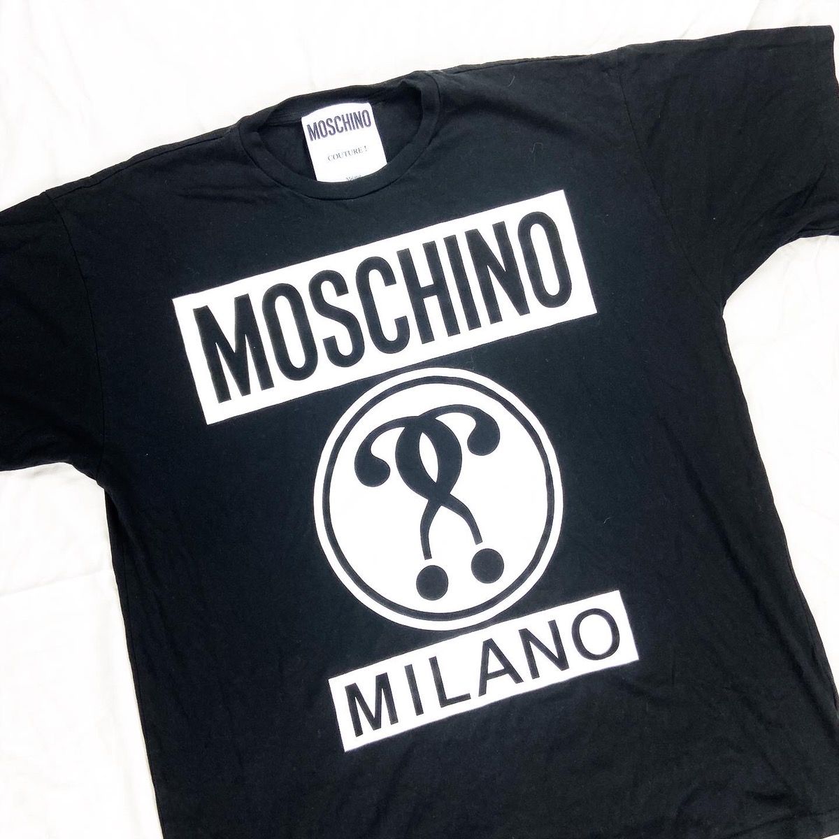 Moschino Moschino Milano Logo Tee Shirt Size US XL / EU 56 / 4 - 2 Preview