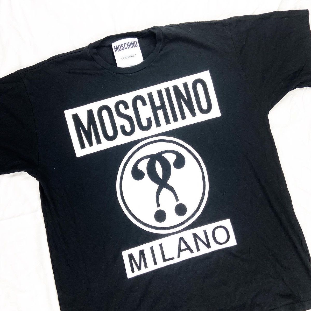Moschino Moschino Milano Logo Tee Shirt Size US XL / EU 56 / 4 - 2 Thumbnail