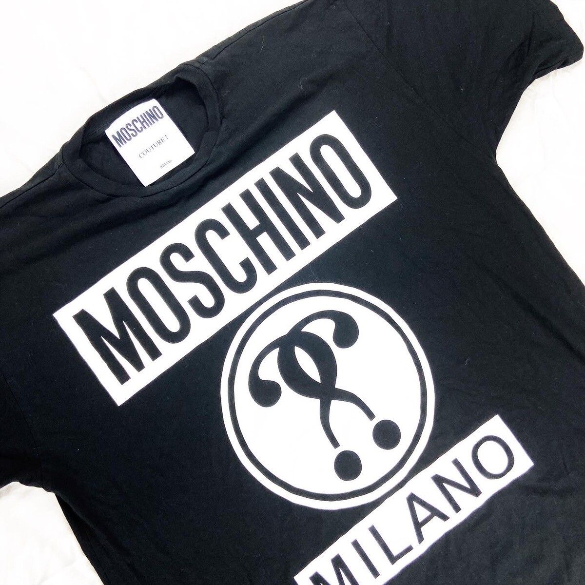 Moschino Moschino Milano Logo Tee Shirt Size US XL / EU 56 / 4 - 3 Thumbnail