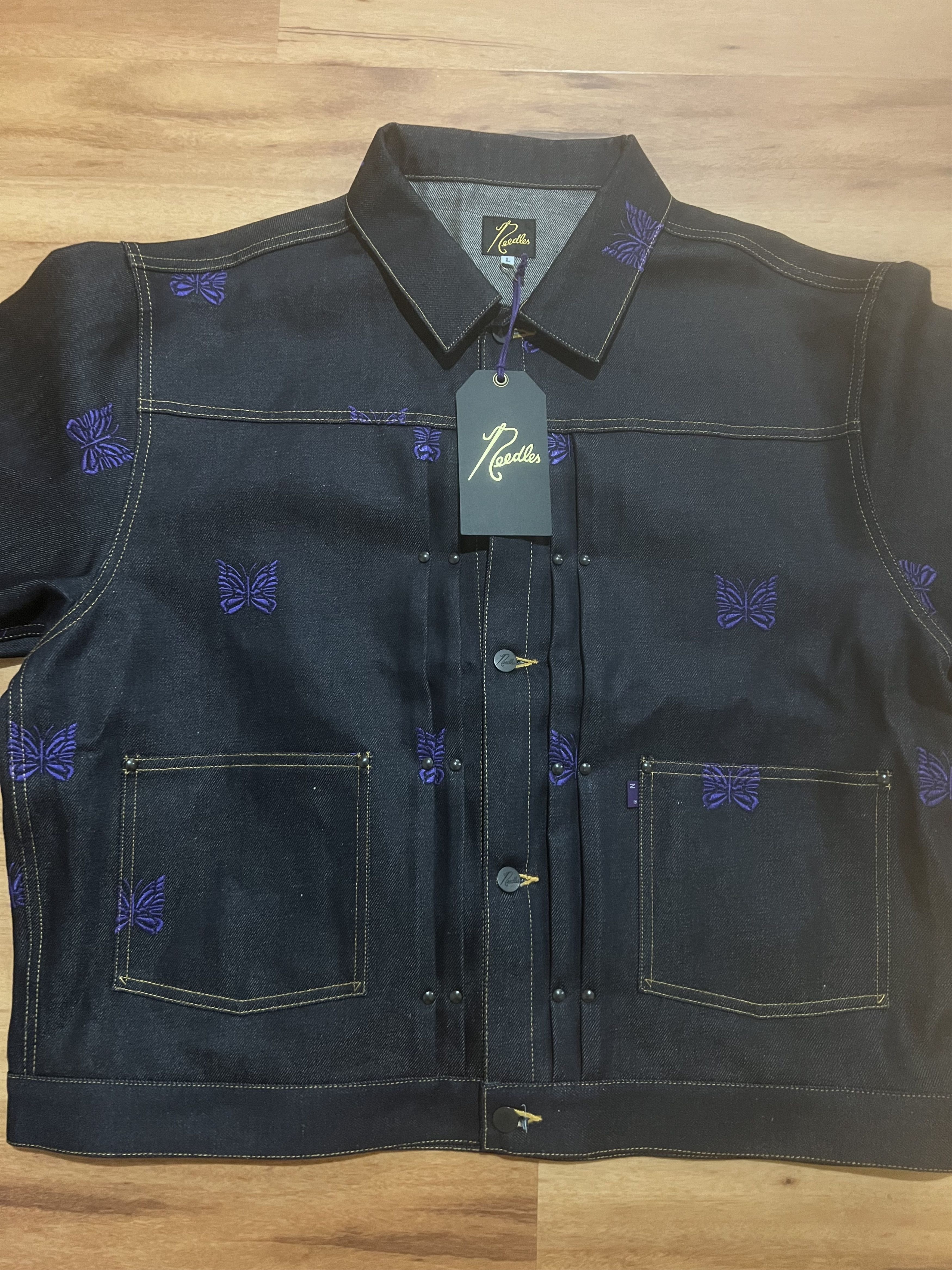 Needles Denim Jacket - Papillon Embroidered