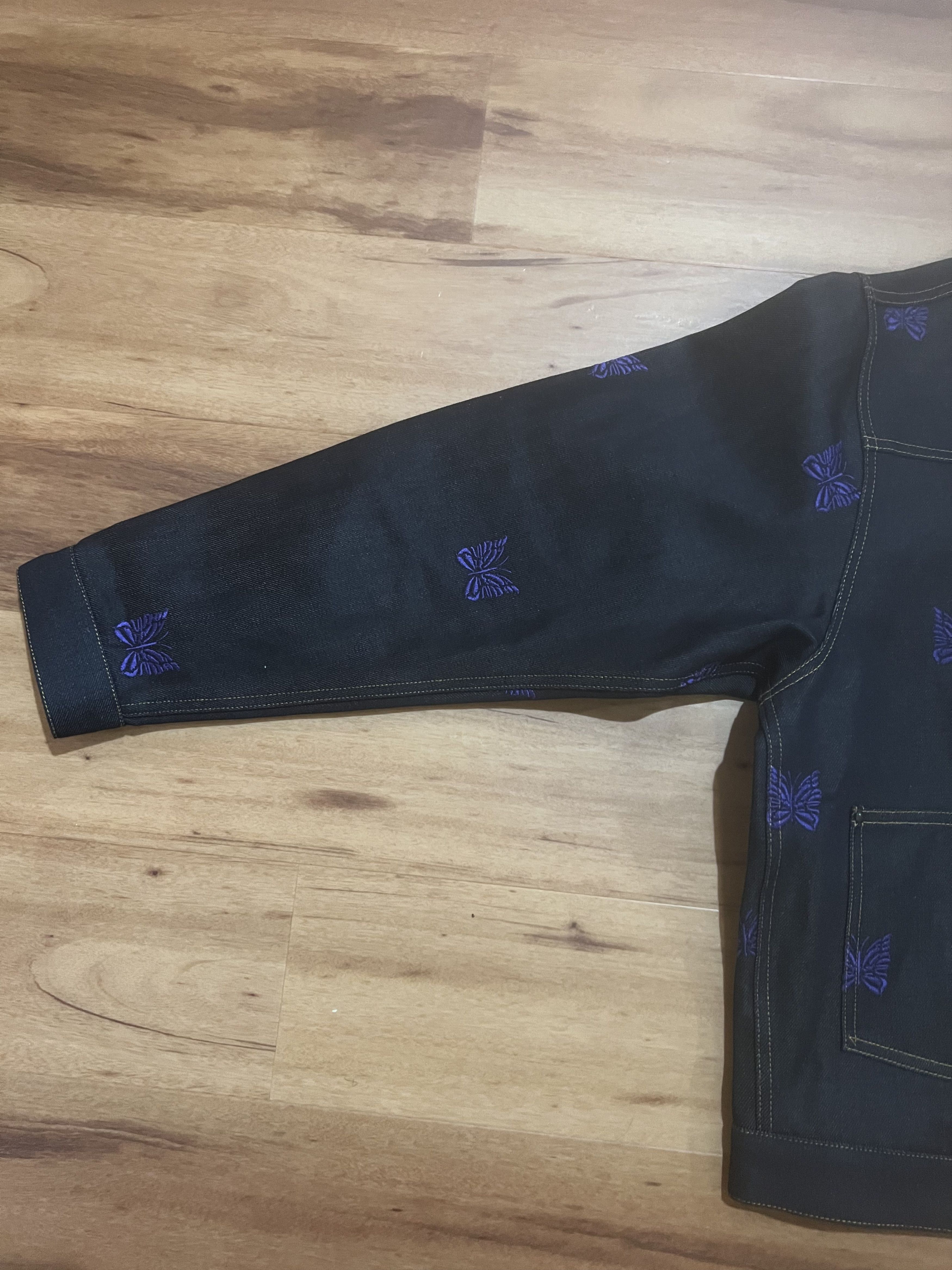 Needles Needles Denim Jacket - "Papillon" Embroidered Size US L / EU 52-54 / 3 - 5 Thumbnail
