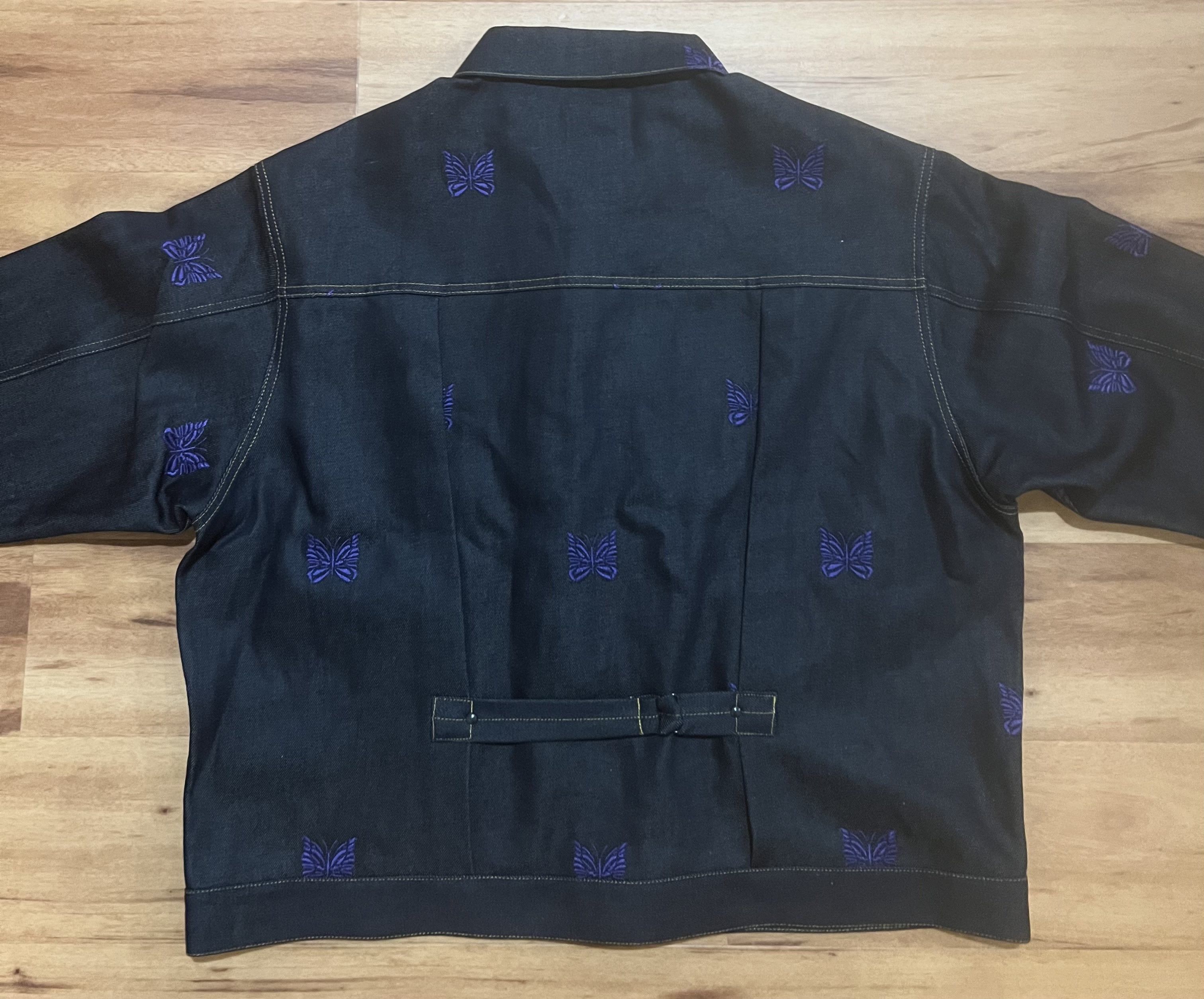 Needles Needles Denim Jacket - "Papillon" Embroidered Size US L / EU 52-54 / 3 - 7 Thumbnail