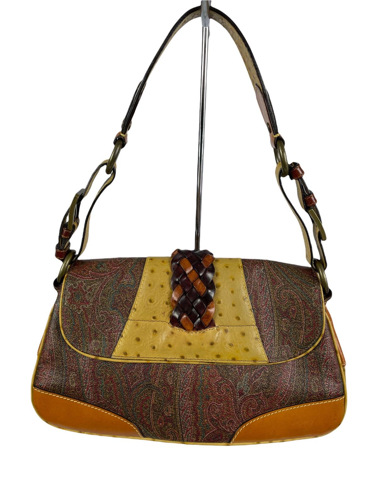 Etro Etro Paisley Ostrich Leather Handbag Size ONE SIZE - 8 Thumbnail