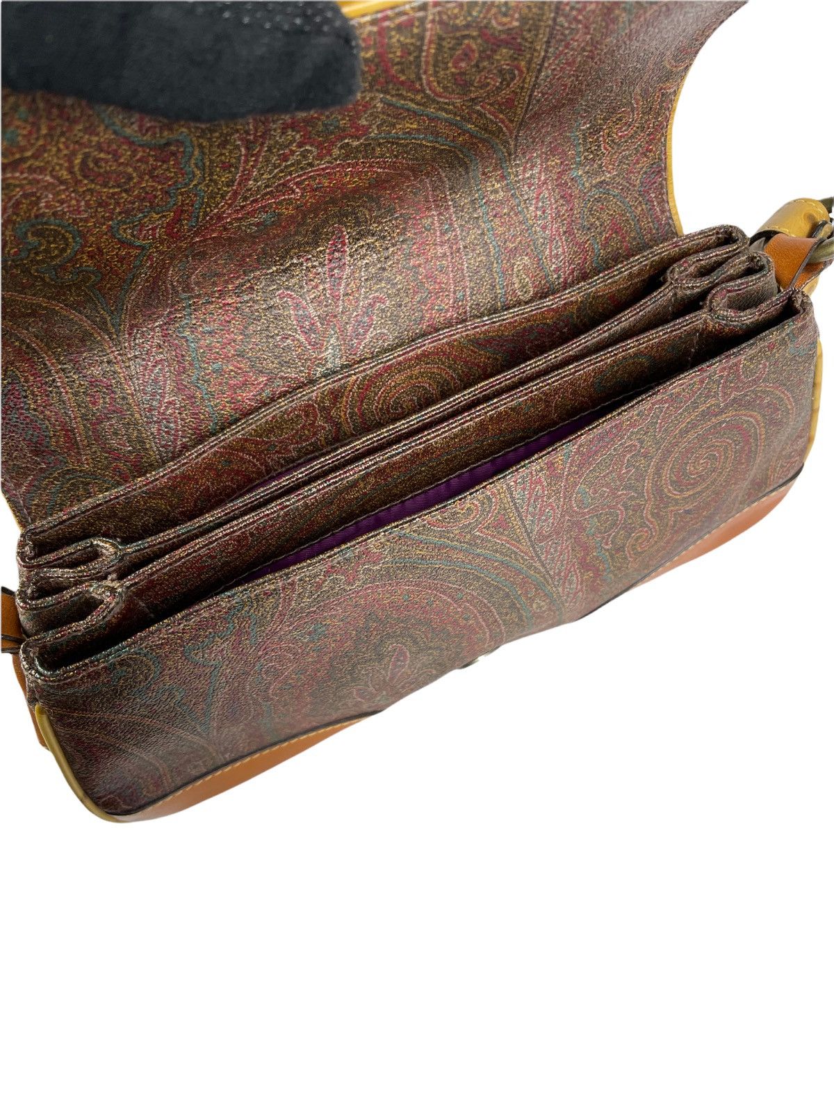 Etro Etro Paisley Ostrich Leather Handbag Size ONE SIZE - 18 Thumbnail