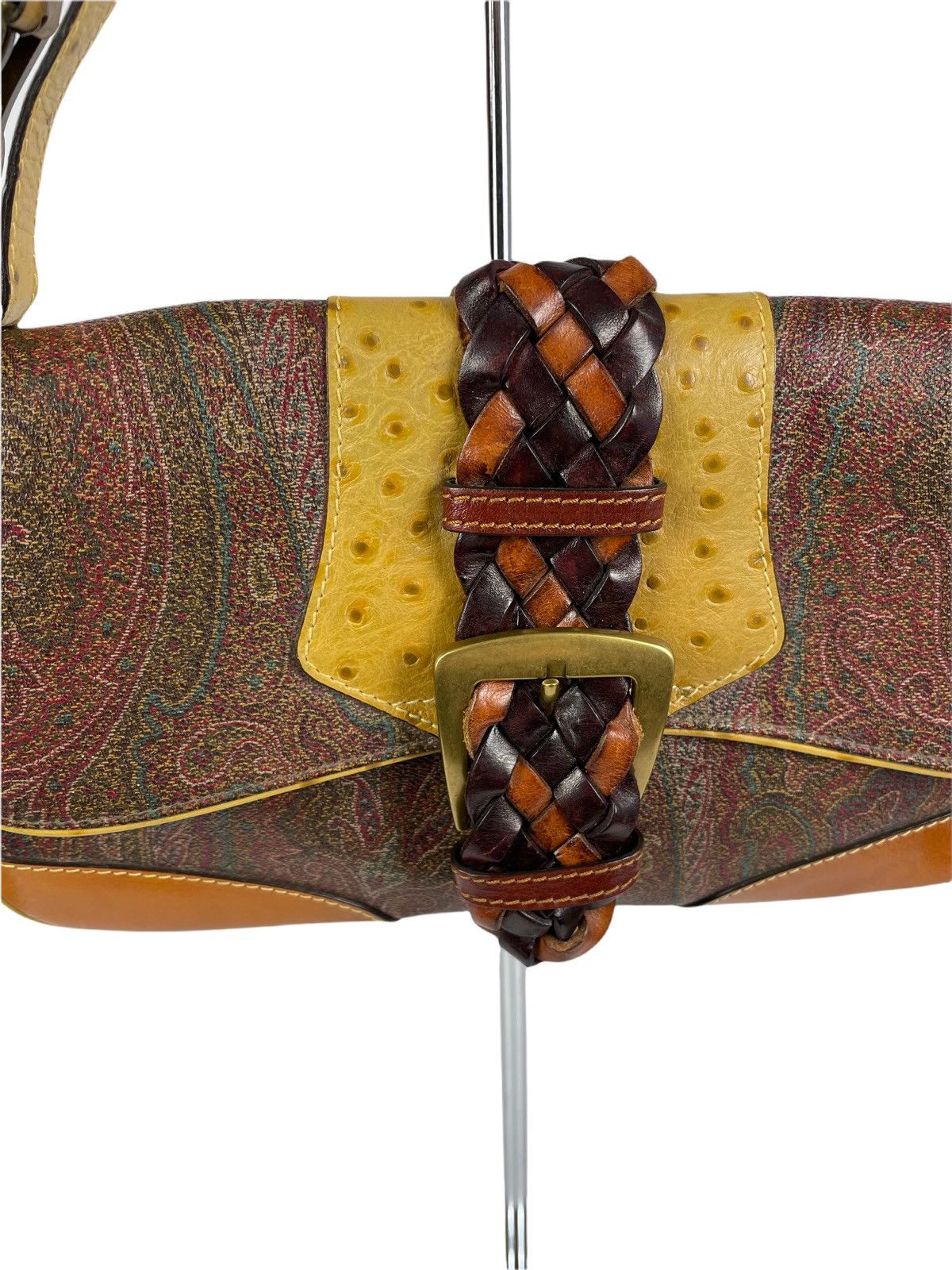 Etro Etro Paisley Ostrich Leather Handbag Size ONE SIZE - 5 Thumbnail