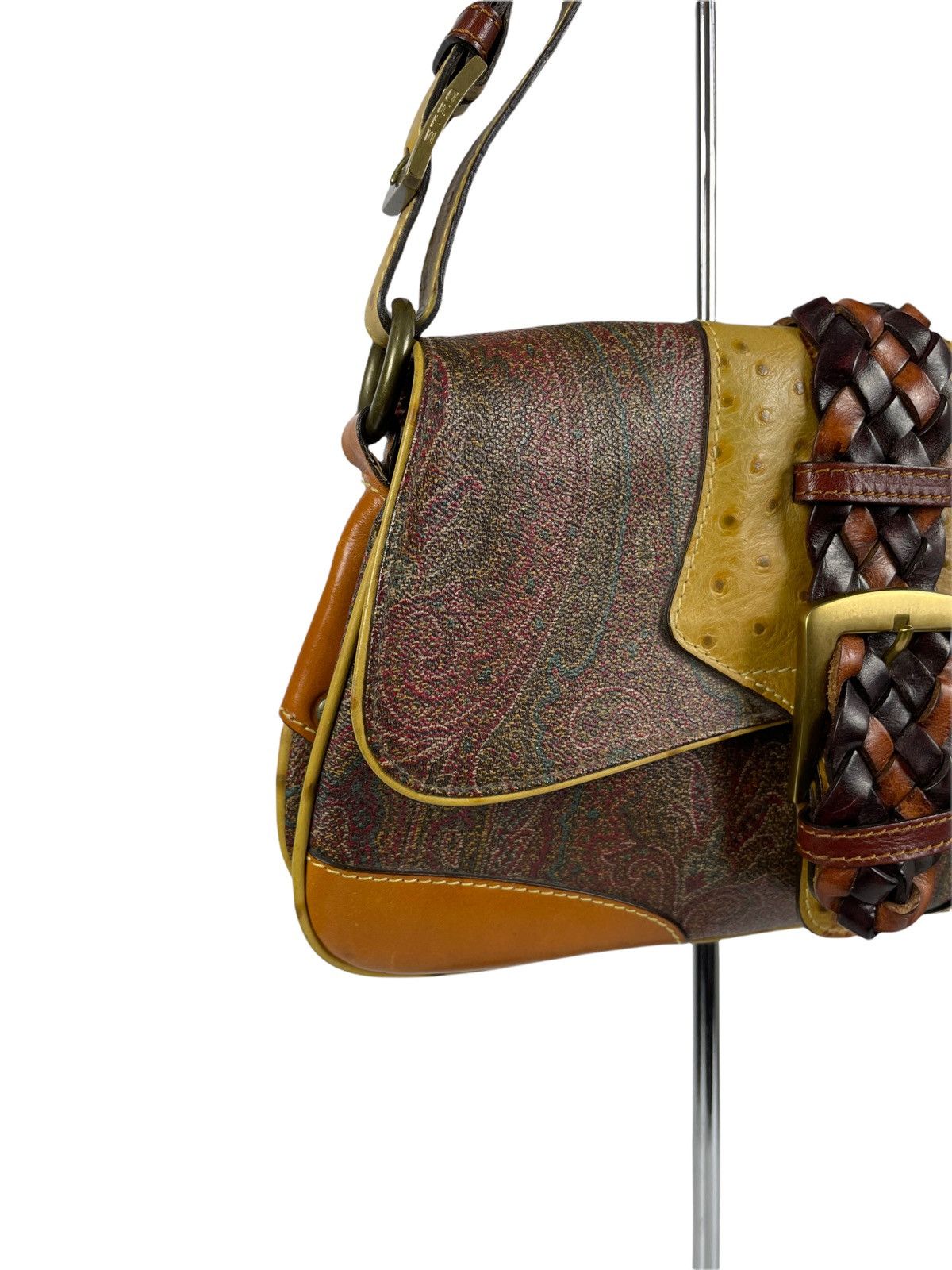 Etro Etro Paisley Ostrich Leather Handbag Size ONE SIZE - 2 Thumbnail