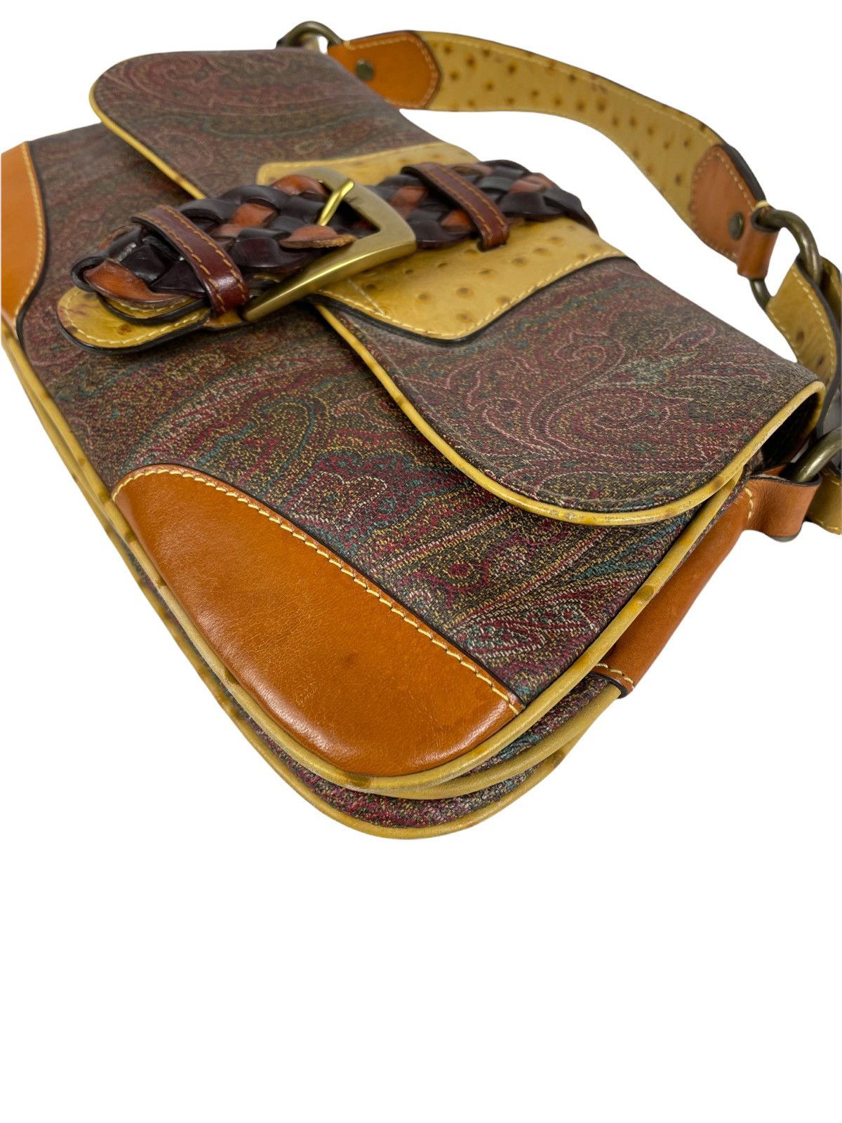 Etro Etro Paisley Ostrich Leather Handbag Size ONE SIZE - 12 Thumbnail
