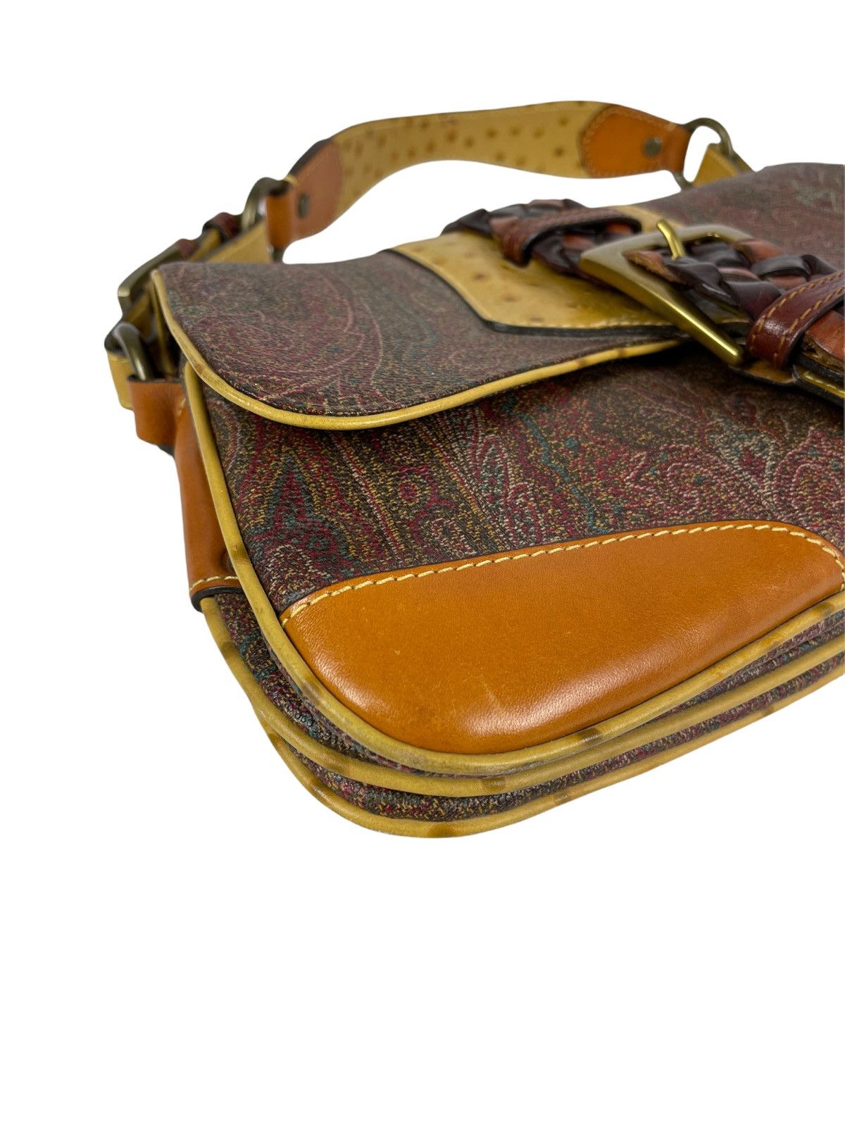 Etro Etro Paisley Ostrich Leather Handbag Size ONE SIZE - 10 Thumbnail