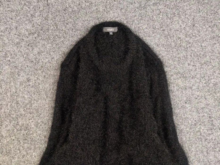 Japanese Brand Vintage 90's Japanese Black Mohair Style Fuzzy Sweater Size US M / EU 48-50 / 2 - 3 Thumbnail
