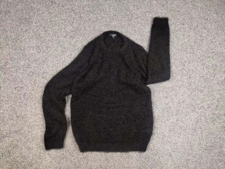 Japanese Brand Vintage 90's Japanese Black Mohair Style Fuzzy Sweater Size US M / EU 48-50 / 2 - 6 Thumbnail