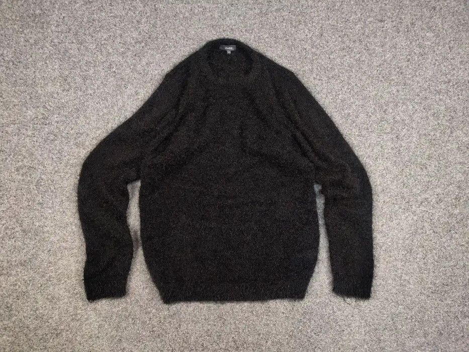 Japanese Brand Vintage 90's Japanese Black Mohair Style Fuzzy Sweater Size US M / EU 48-50 / 2 - 7 Thumbnail