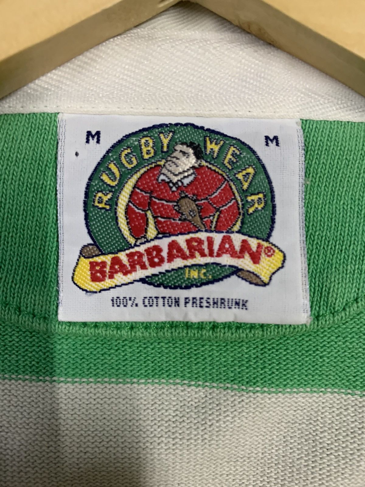 Barbarian Vintage 90s Barbarian Striped Polo Rugby Long Sleeve Shirt Size US M / EU 48-50 / 2 - 13 Thumbnail
