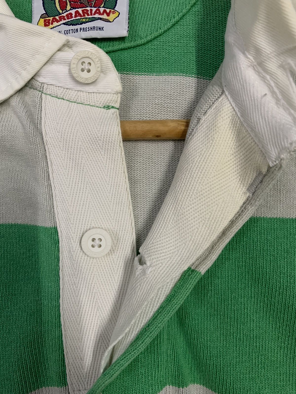 Barbarian Vintage 90s Barbarian Striped Polo Rugby Long Sleeve Shirt Size US M / EU 48-50 / 2 - 6 Thumbnail