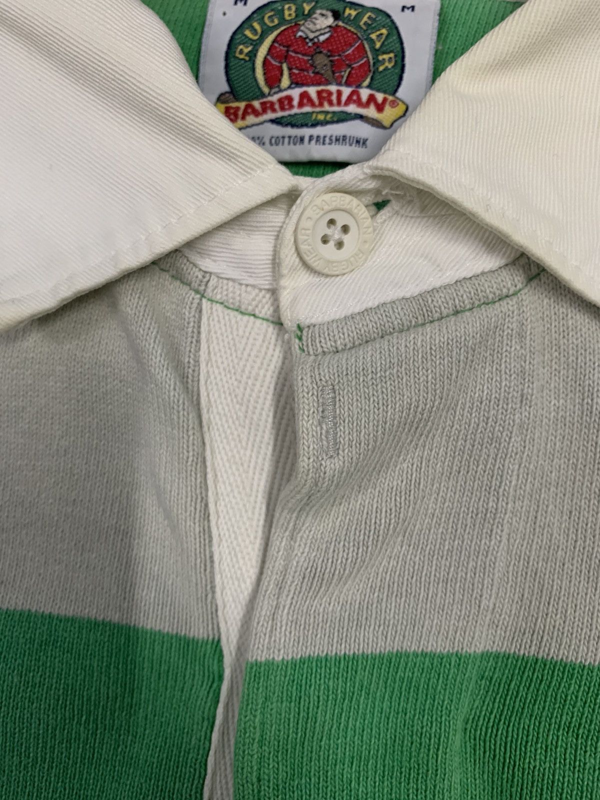 Barbarian Vintage 90s Barbarian Striped Polo Rugby Long Sleeve Shirt Size US M / EU 48-50 / 2 - 5 Thumbnail