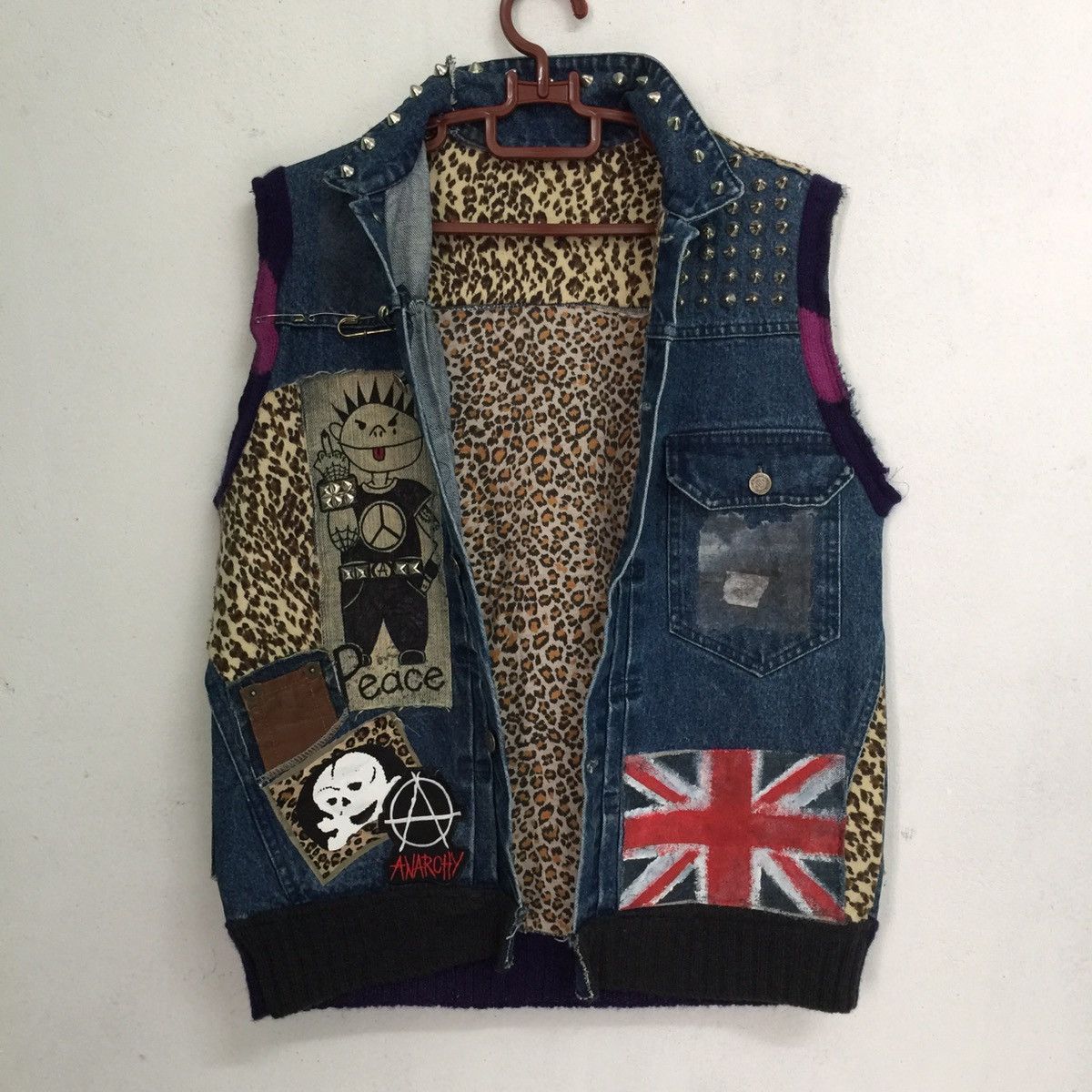 Rare custom made punk vest nice designer