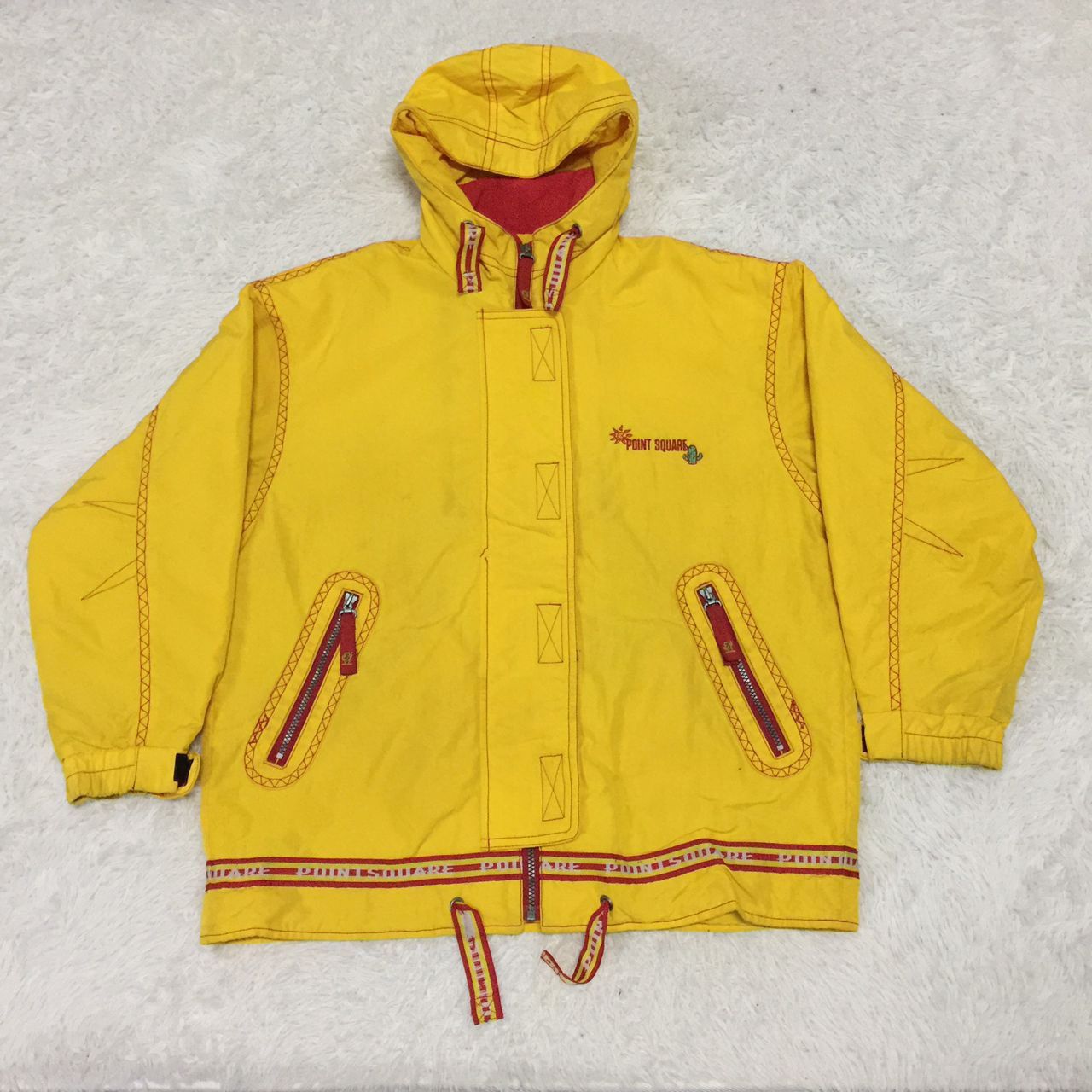Japanese Brand Outdoor jacket with hoodie by point square Size US M / EU 48-50 / 2 - 12 Thumbnail