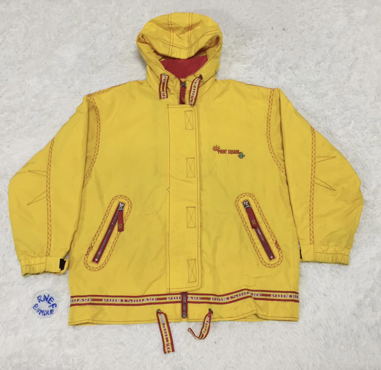Japanese Brand Outdoor jacket with hoodie by point square Size US M / EU 48-50 / 2 - 2 Thumbnail