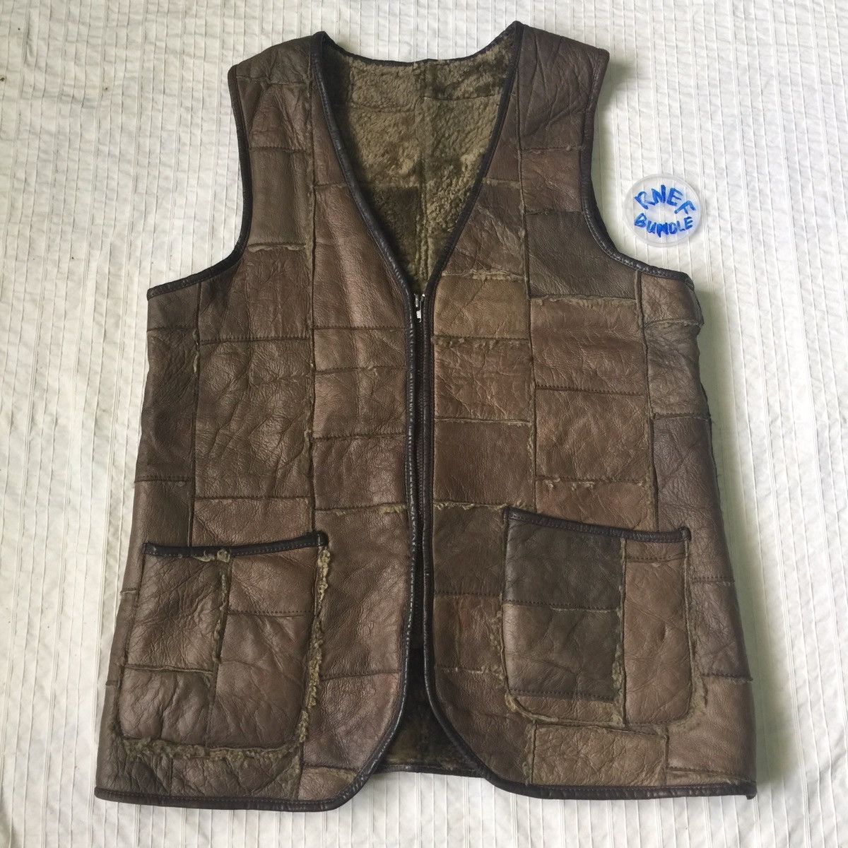 Japanese Brand Rare‼️ Patchwork leather vest Size US M / EU 48-50 / 2 - 10 Thumbnail