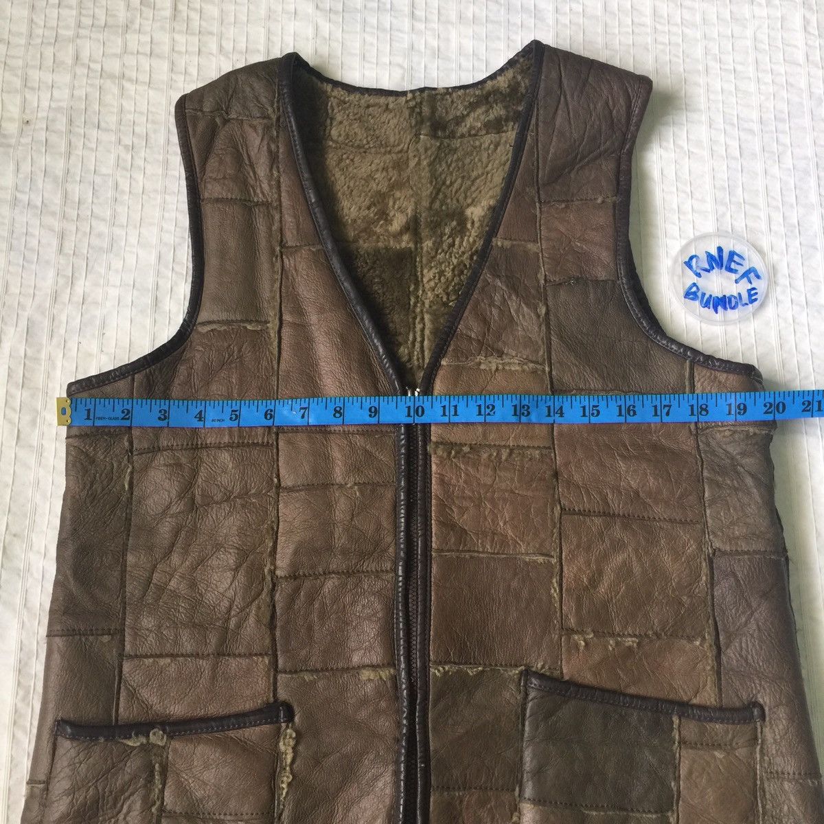 Japanese Brand Rare‼️ Patchwork leather vest Size US M / EU 48-50 / 2 - 11 Thumbnail