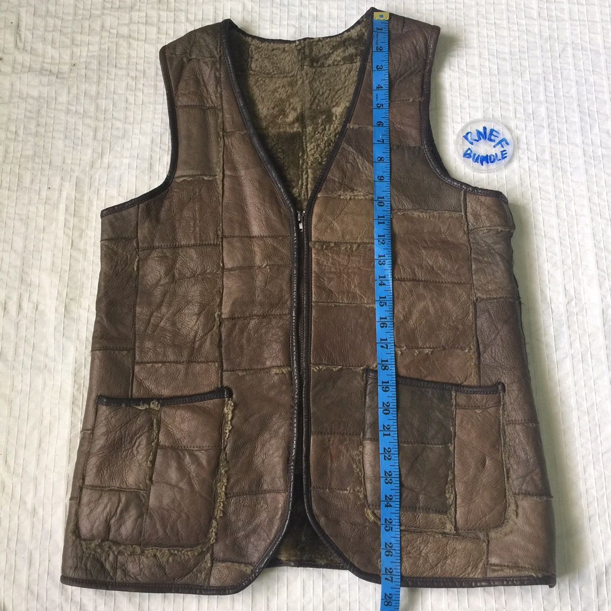 Japanese Brand Rare‼️ Patchwork leather vest Size US M / EU 48-50 / 2 - 12 Thumbnail