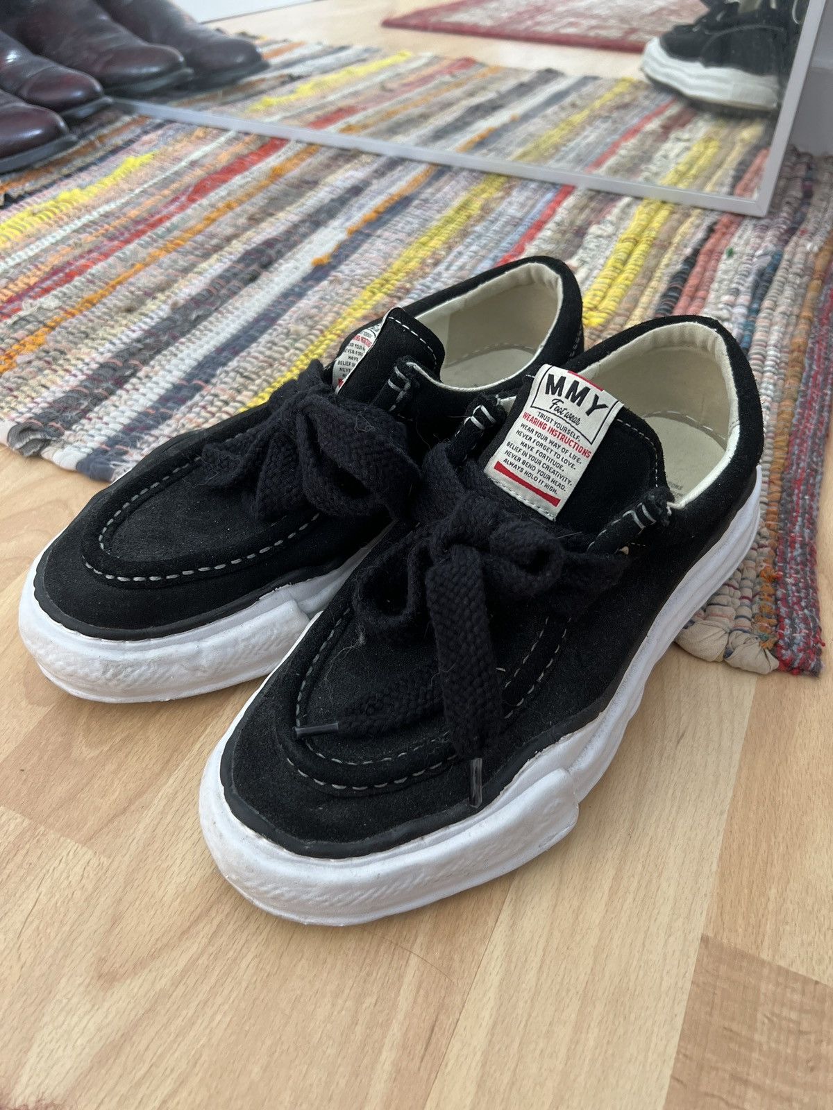image of Miharayasuhiro Maison Mihara Yasuriho OG Sole Shoes in Black, Men's (Size 8)