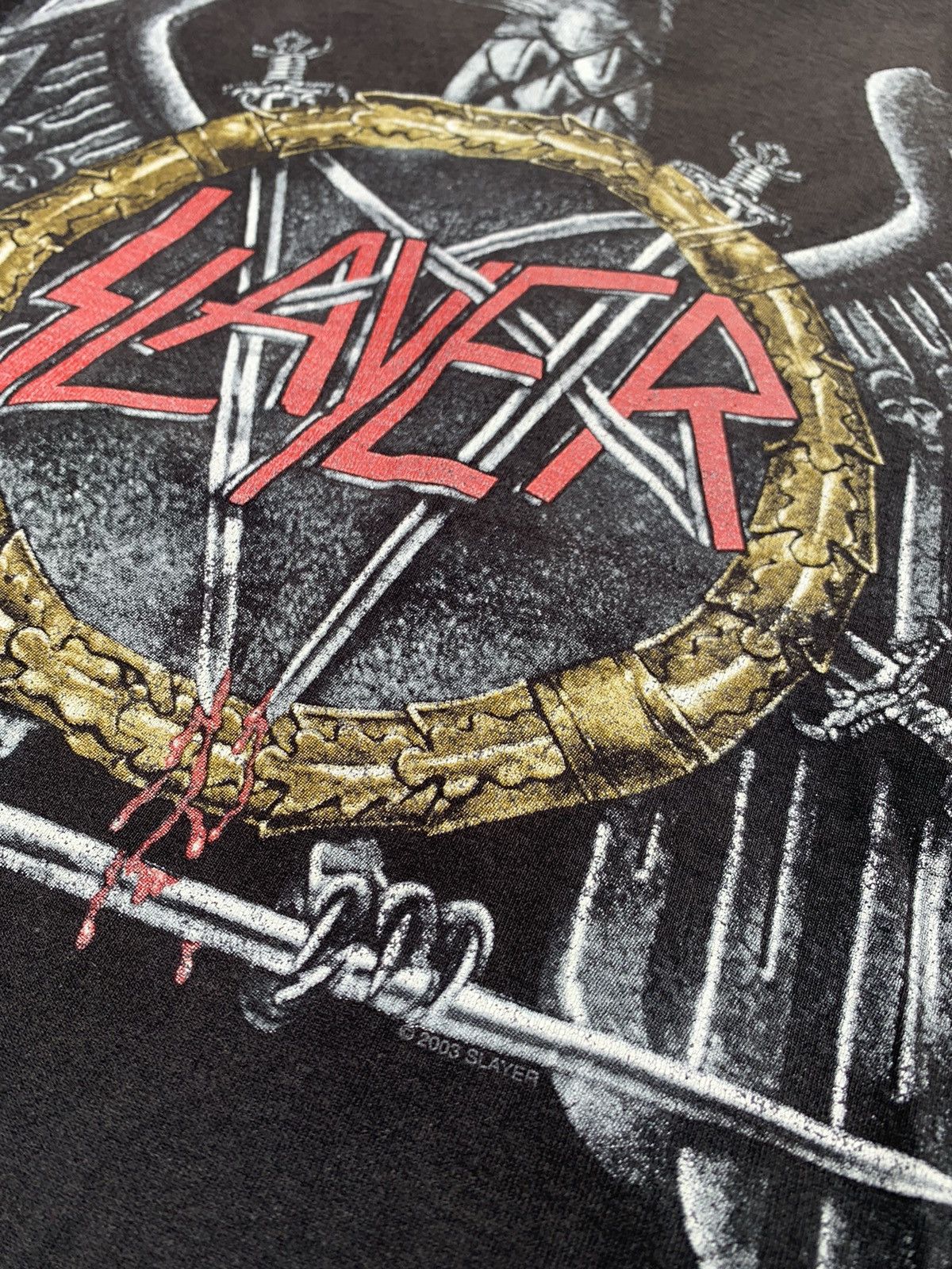 Band Tees Vintage Slayer 2003 Tank Top Shirt Eagle Size US XL / EU 56 / 4 - 3 Thumbnail